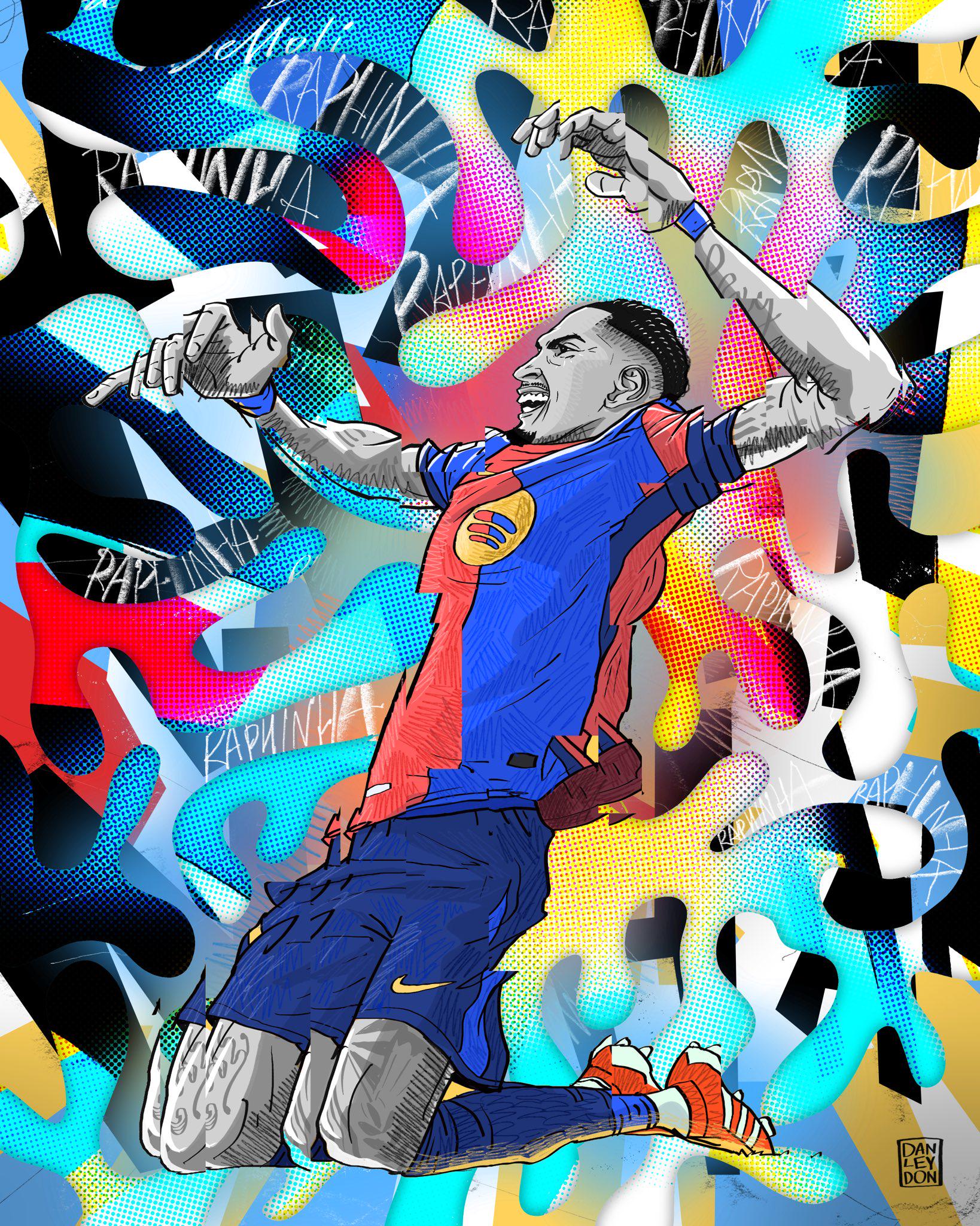 Raphinha wallpaper artwork [original content]