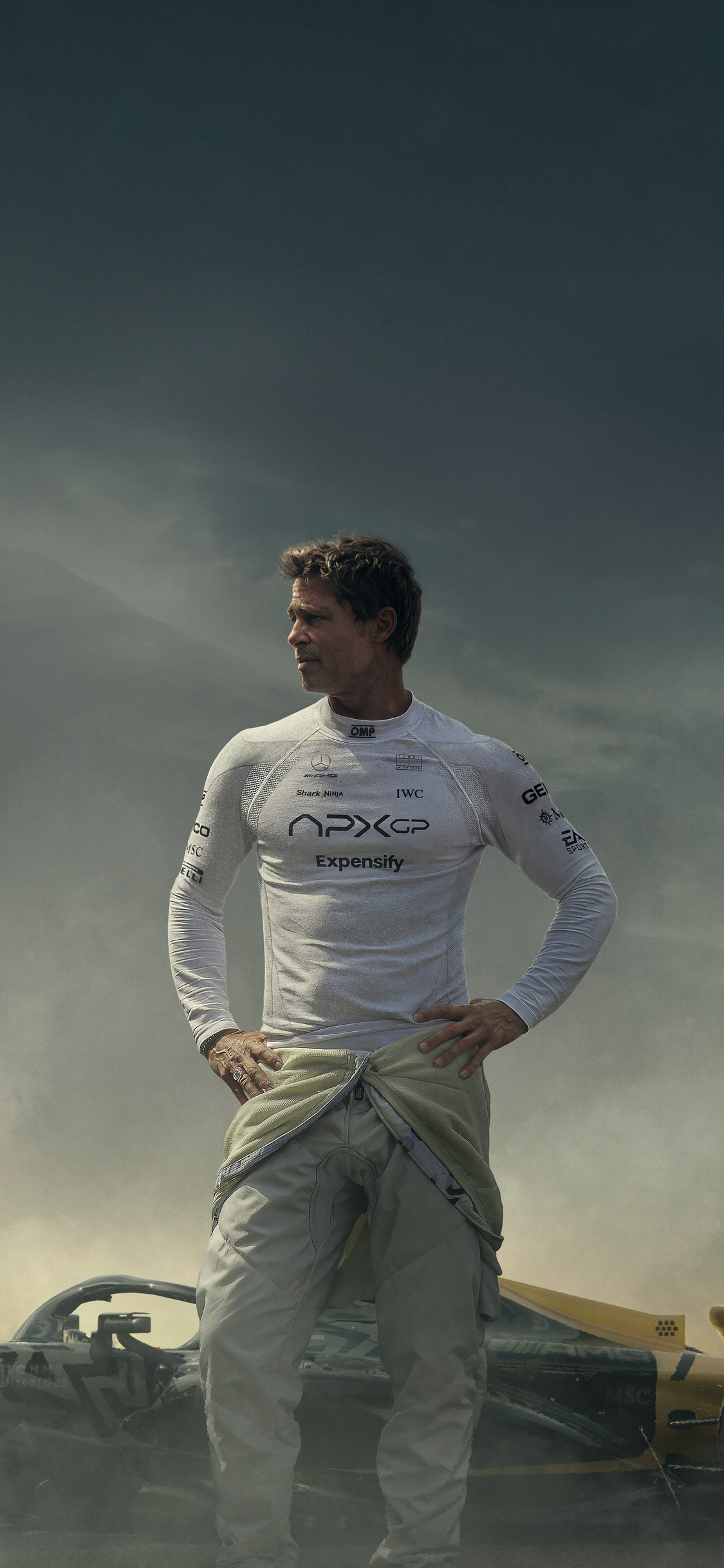 Brad Pitt As Sonny Hayes In F1 Movie iPhone XS, iPhone 10, iPhone X , HD 4k Wallpaper, Image, Background, Photos and Picture