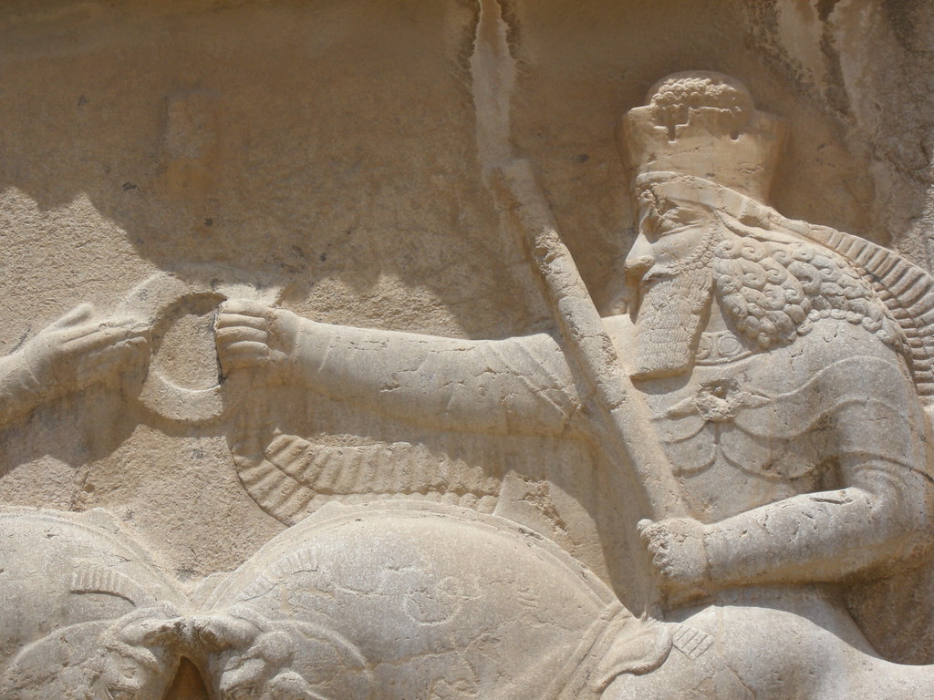 Naqš-e Rustam (Nupistaš) Relief Ardašir I Sasanian Investi