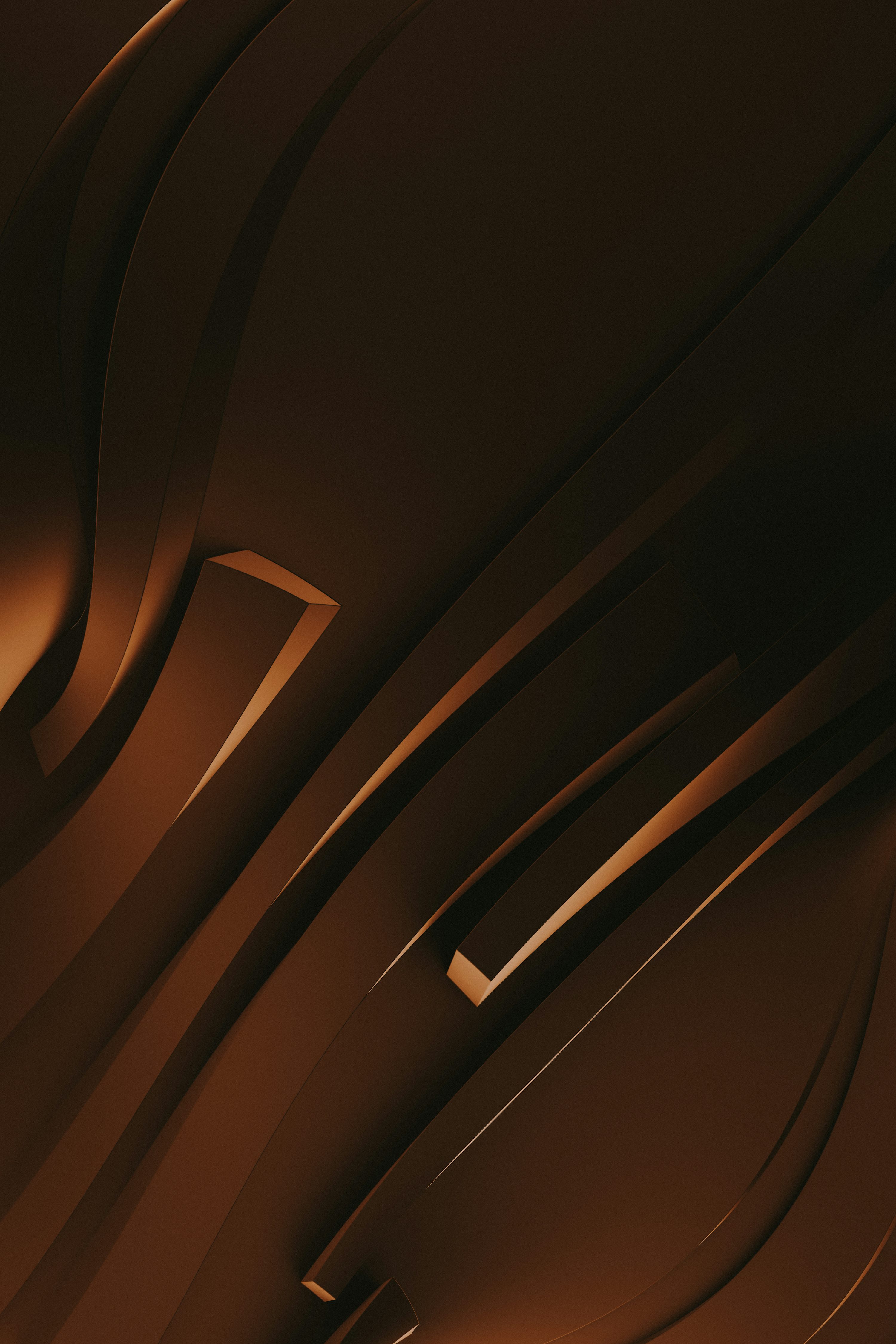 A brown abstract background with lines and curves photo