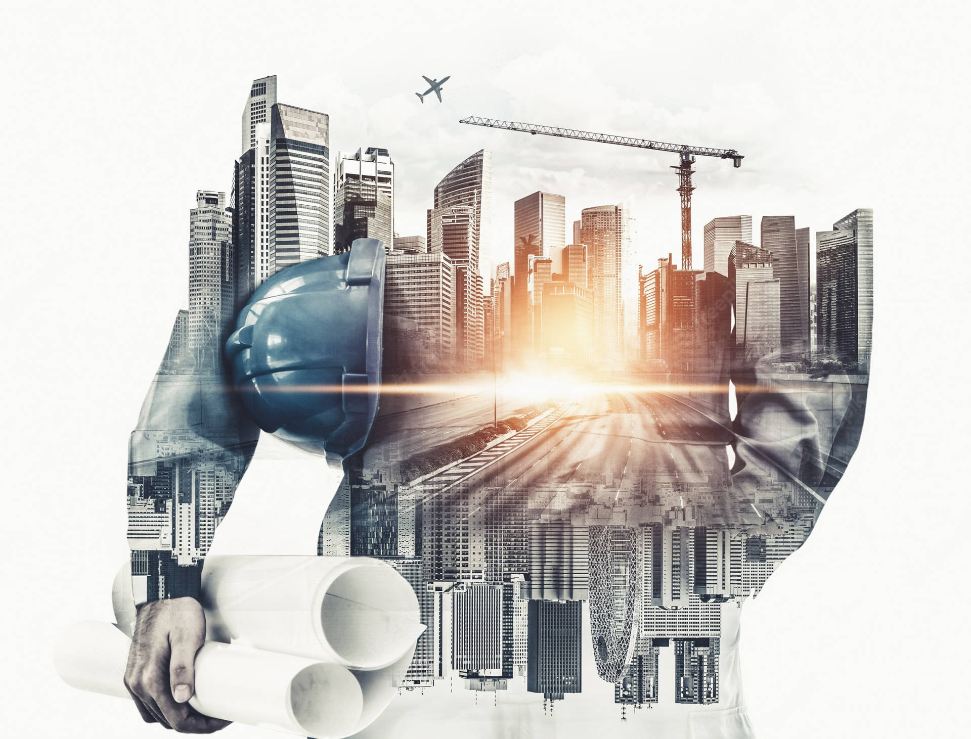 Download Creative Civil Engineering Illustration Desktop Wallpaper