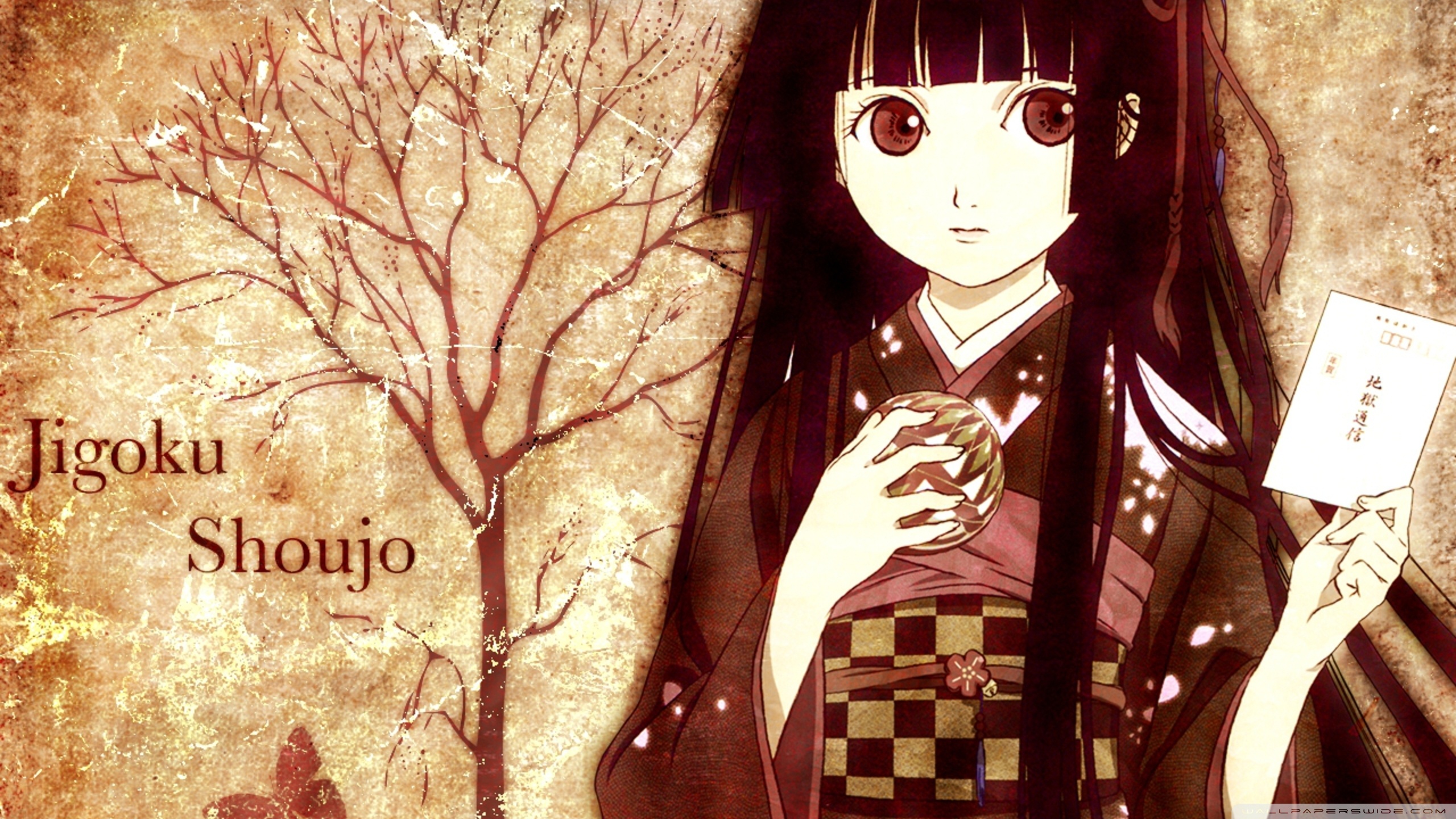 Jigoku Shoujo Girl From Hell 4K UHD Wallpaper for UltraHD Desktop and TV, Smartphone and Tablet Devices