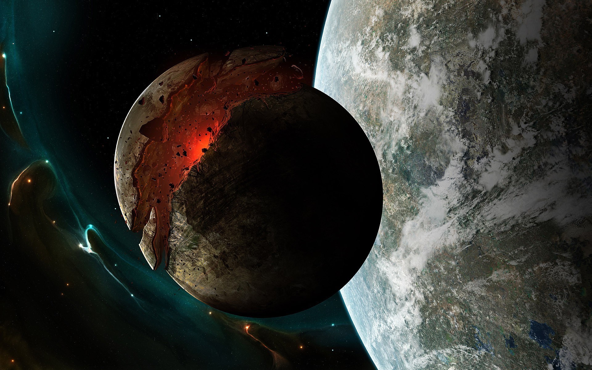 planet, Space Art, Nebula, Explosion Wallpaper HD / Desktop and Mobile Background