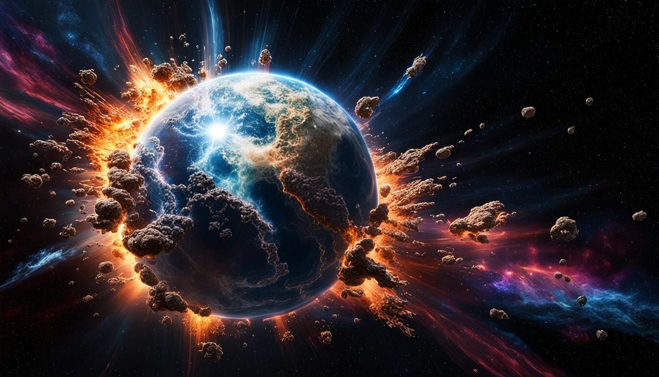 Epic Supernova Explosion in Space, Hyperrealistic