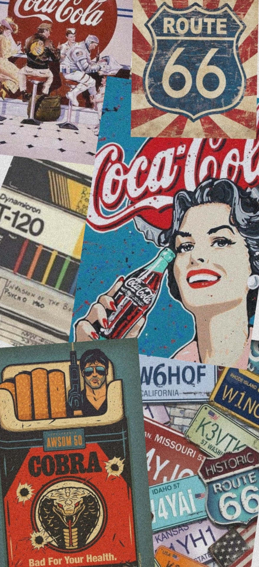 Ladda ner vintagecoca Cola Poster Set Would Translate To set Med Vintageplakat Från Coca Cola In Swedish In The Context Of Computer Or Mobile Wallpaper. Wallpaper