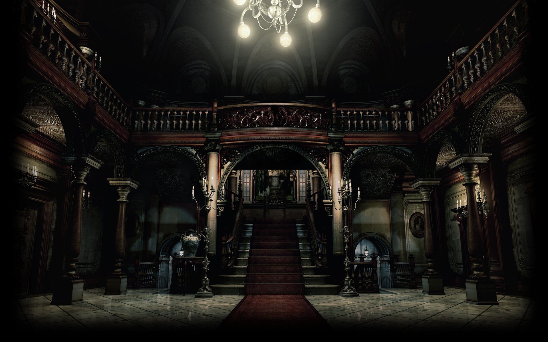 Resident Evil HD Wallpaper: Explore the Haunted Mansion