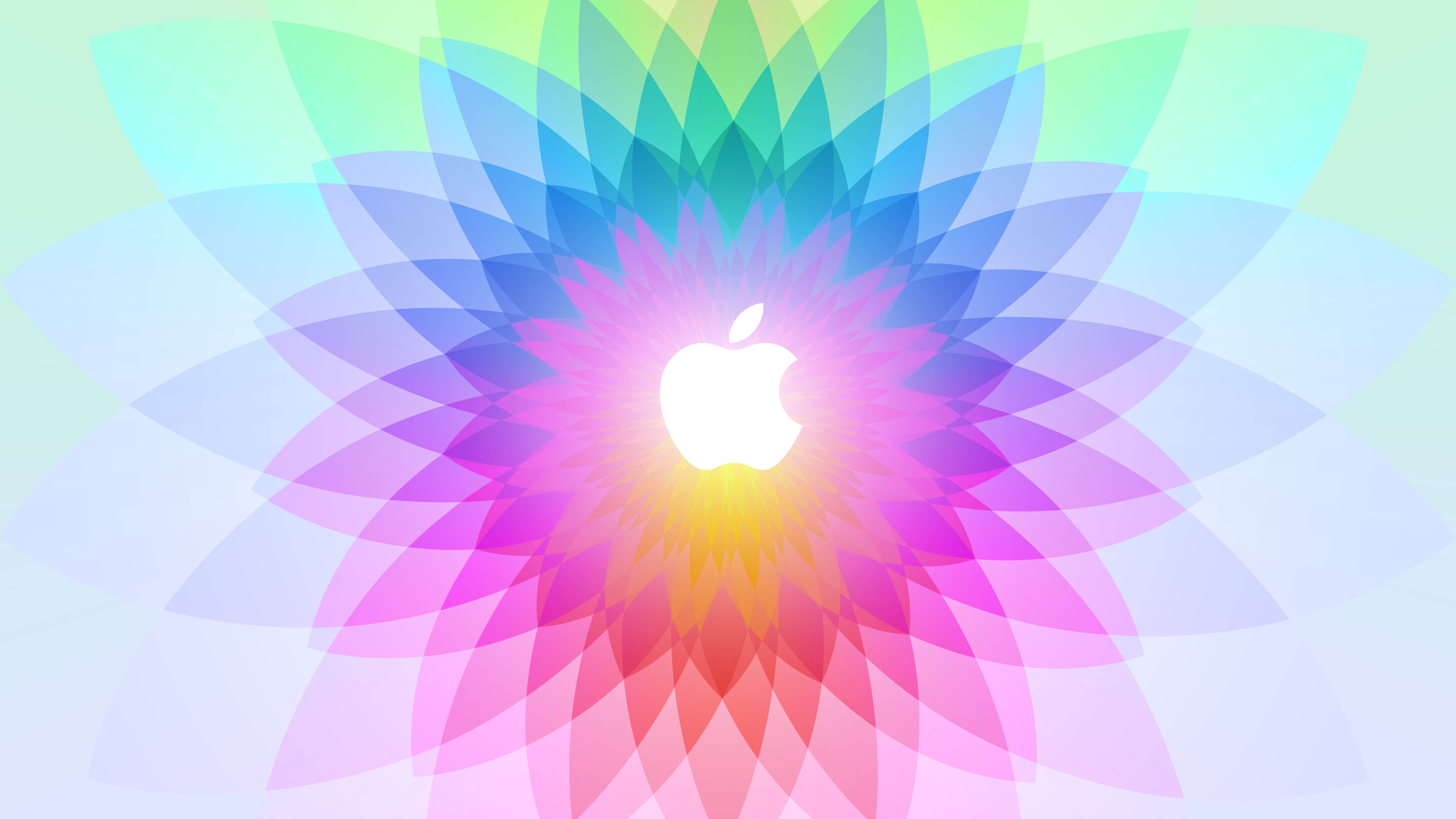 Illustrations colorful Apple logo. wallpaper.sc Desktop
