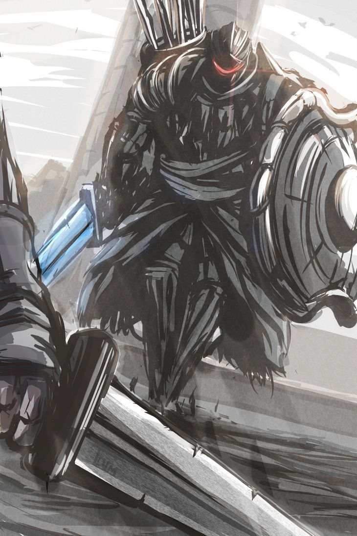 Rooftop Pursuer (Dark Souls 2). By Paper Pulp