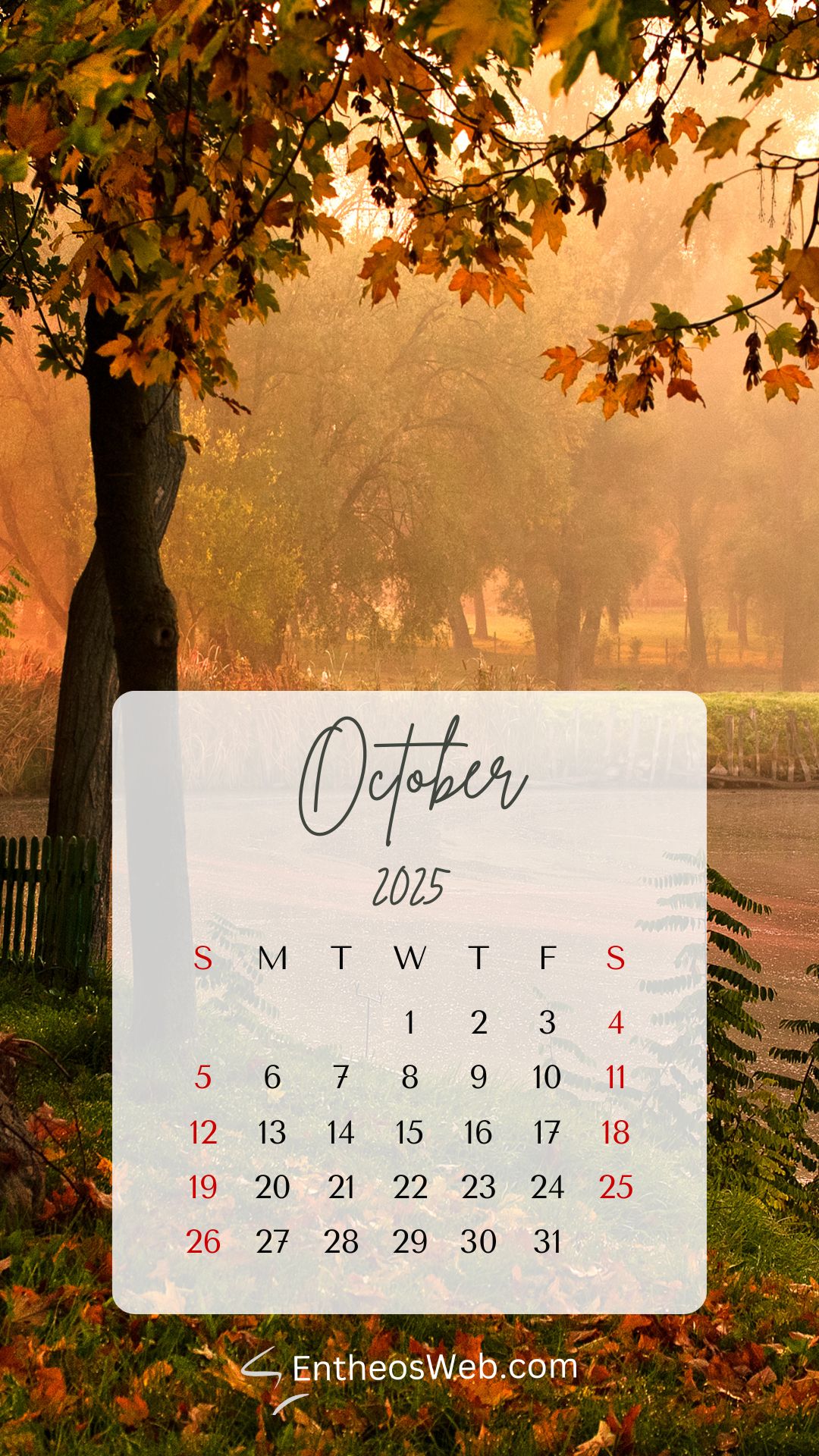 October 2025 Phone Wallpaper