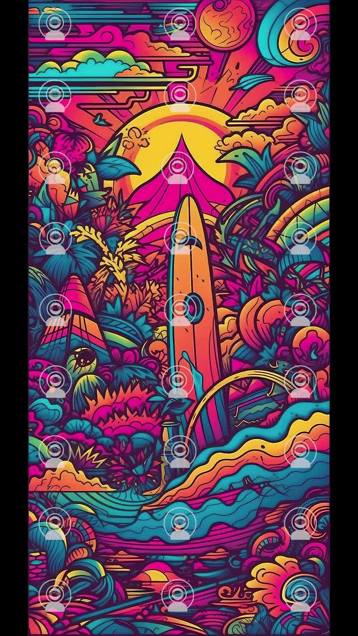 Trippy 90's Phone Wallpaper 8 Digital Download Background iPhone Background Retro 90's Android Background Psychedelic 90's Wallpaper