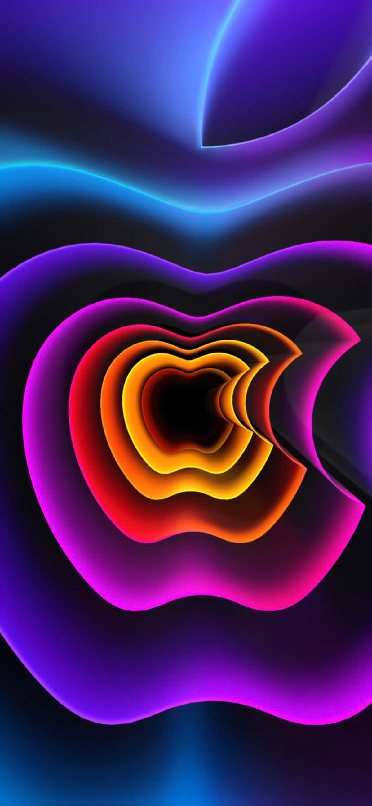 Psychedelic Apple Logo Apple Event Colorful