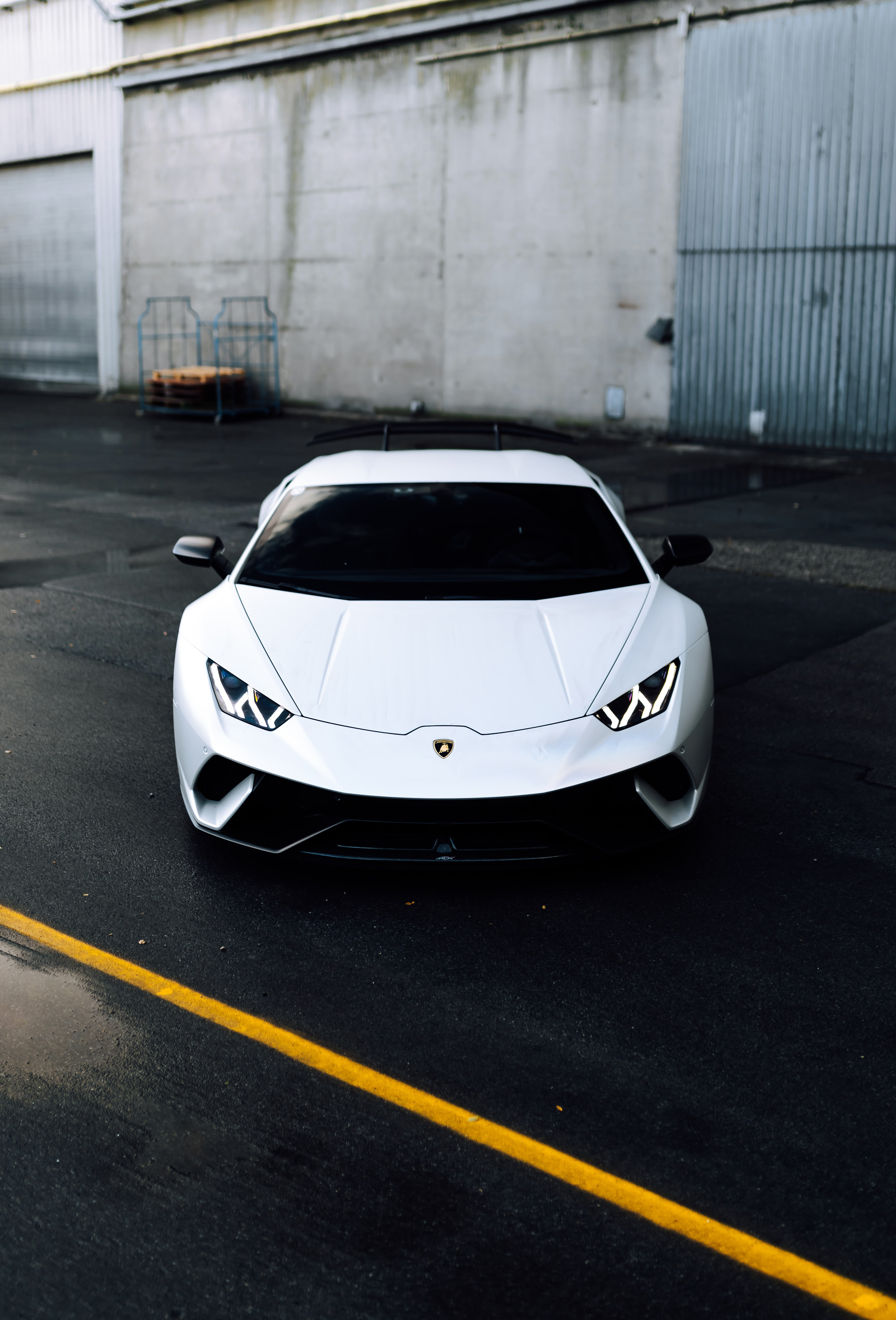 Lamborghini Huracan Wallpaper 4K, White cars