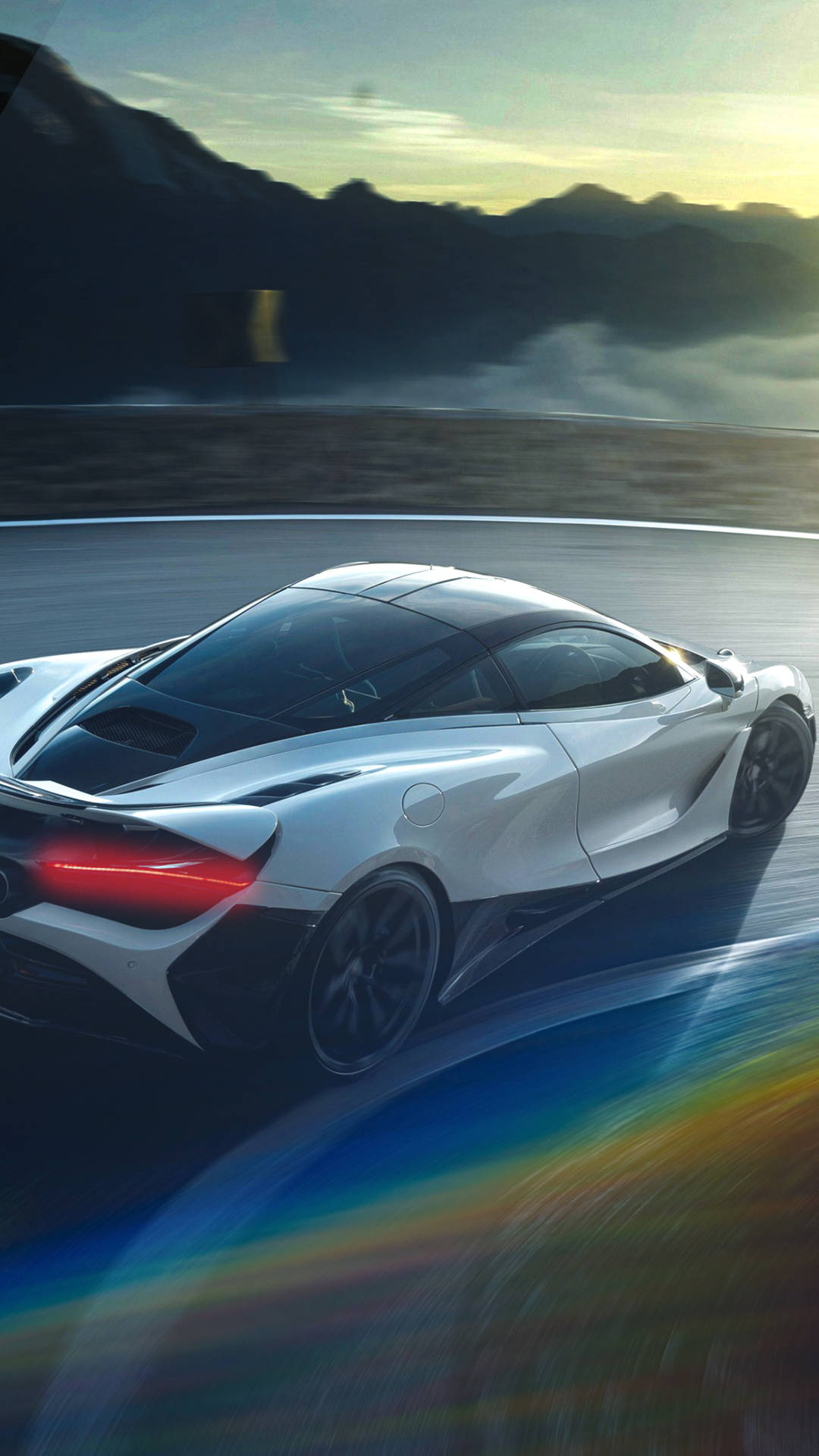 Download Pinnacle of Luxury: Exquisite White and Black Car in 4K for iPhone Wallpaper