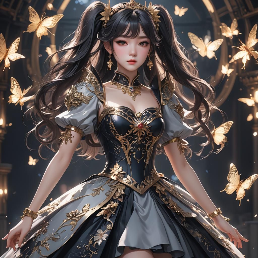 Fusion K Pop Princess In 3D Anime Art