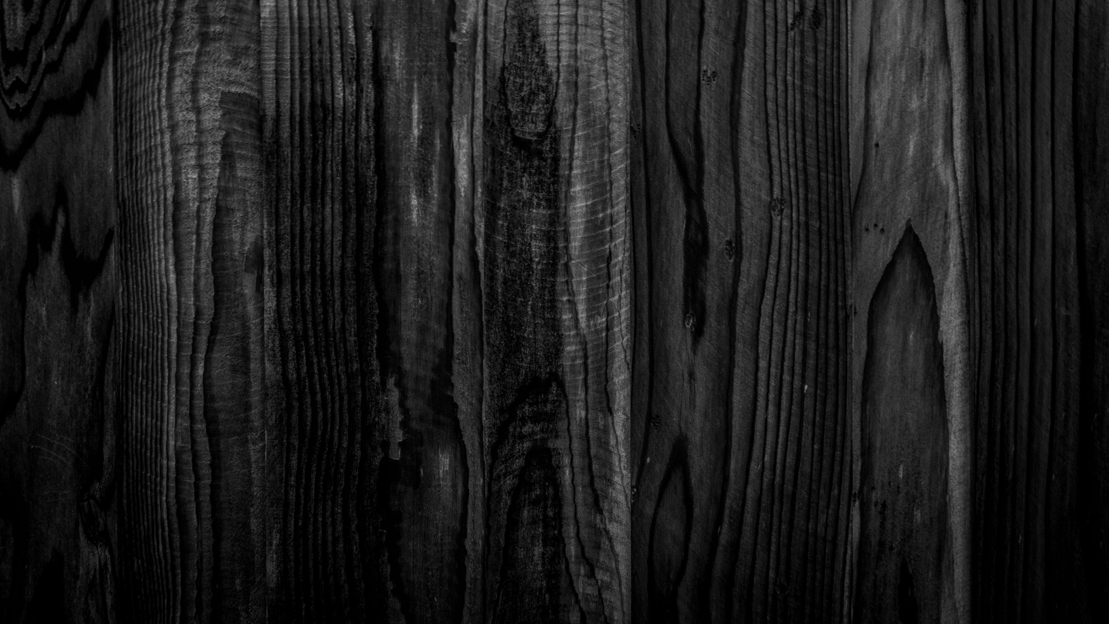 Black Wood Surface Texture 4K HD Texture Wallpaper