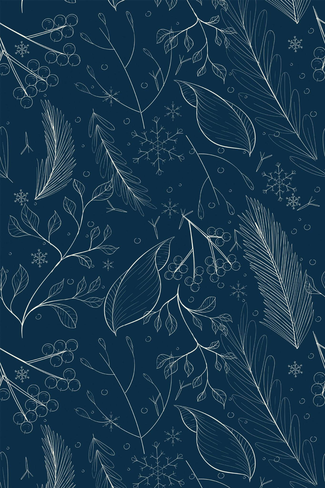 Navy Blue Winter Peel And Stick Wallpaper Or Non Pasted