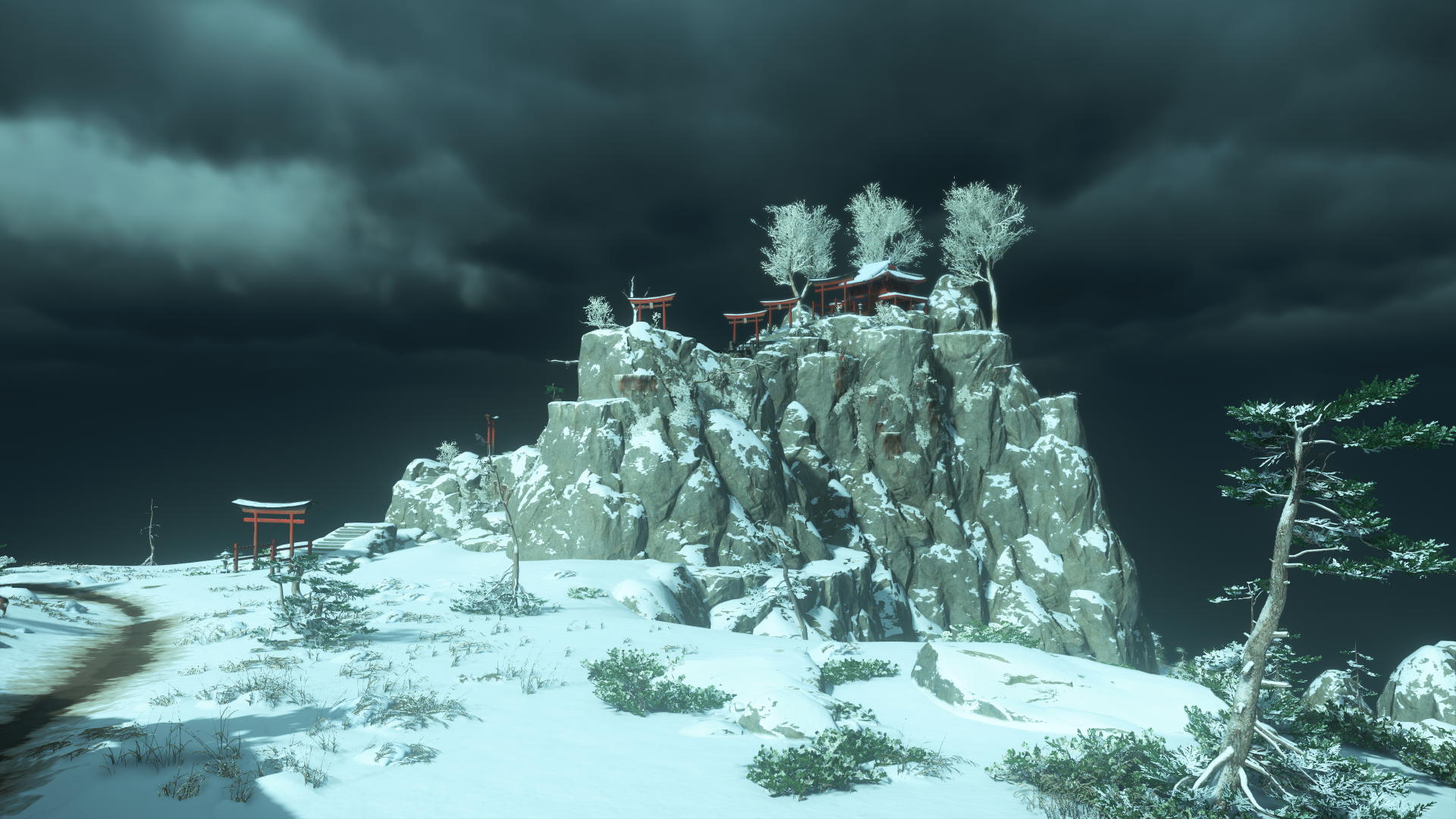 Snowlit Peak Shrine. Ghost of Tsushima