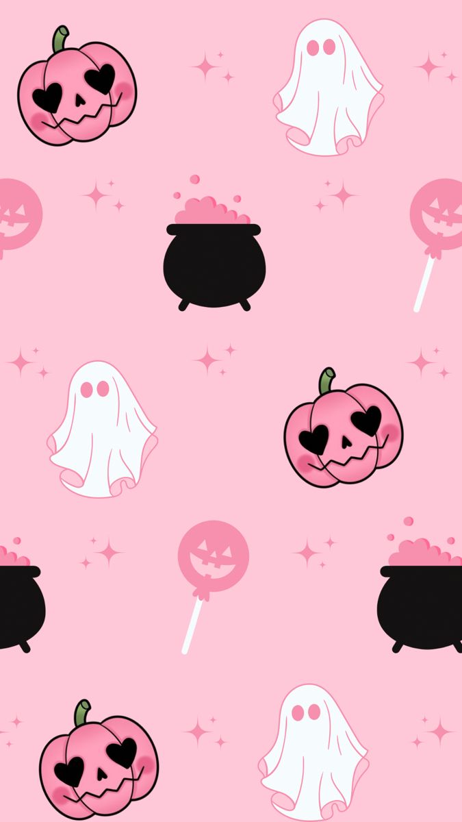 Pink Halloween wallpaper