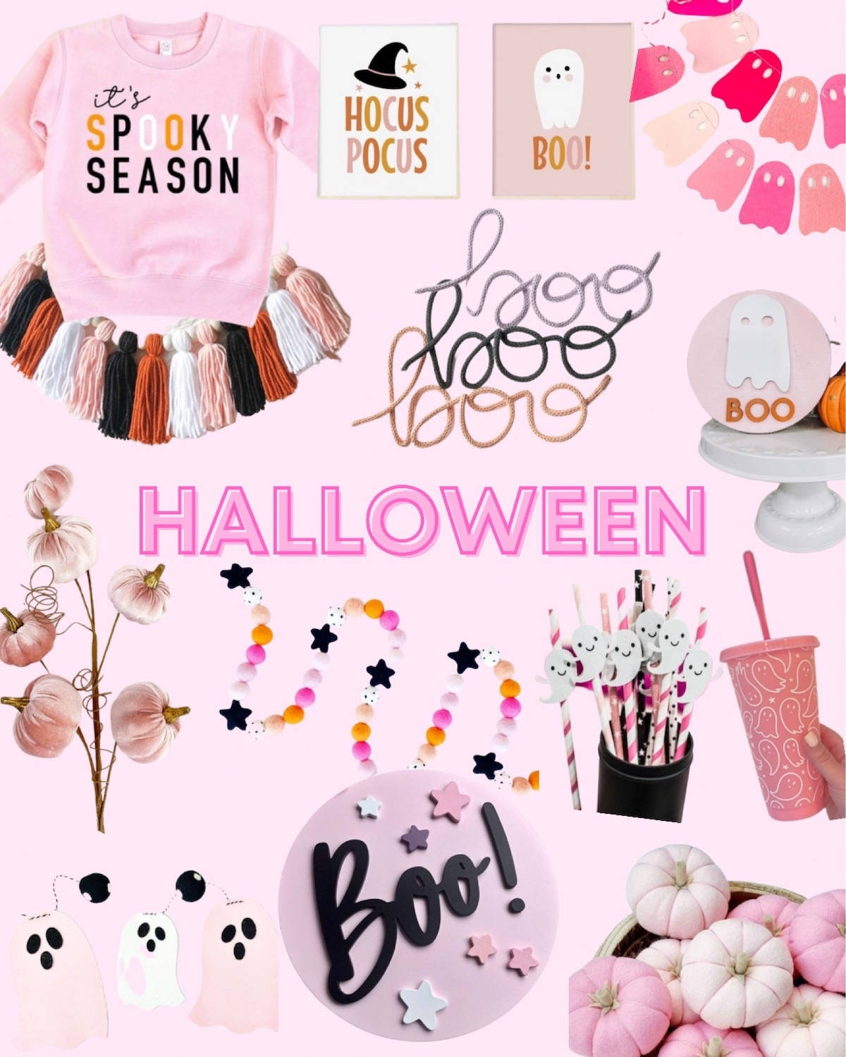 Download Pink Halloween Party Ideas Wallpaper