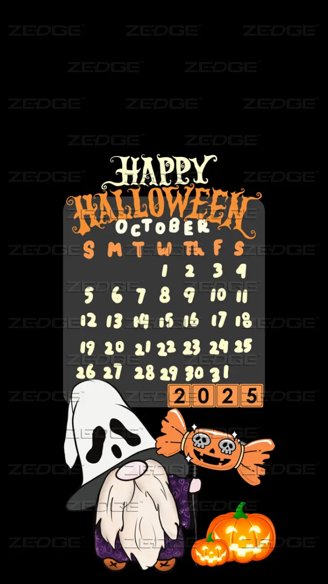 Halloween October 2025 Calendar wallpaper