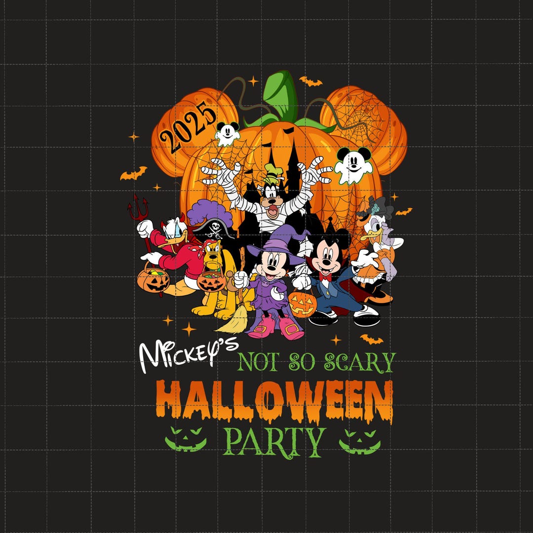 Not so Scary Halloween Party 2025 Png, Spooky Season, Mouse and Friend Halloween, Boo Png, Happy Halloween, Pumpkin Halloween Png Hong Kong