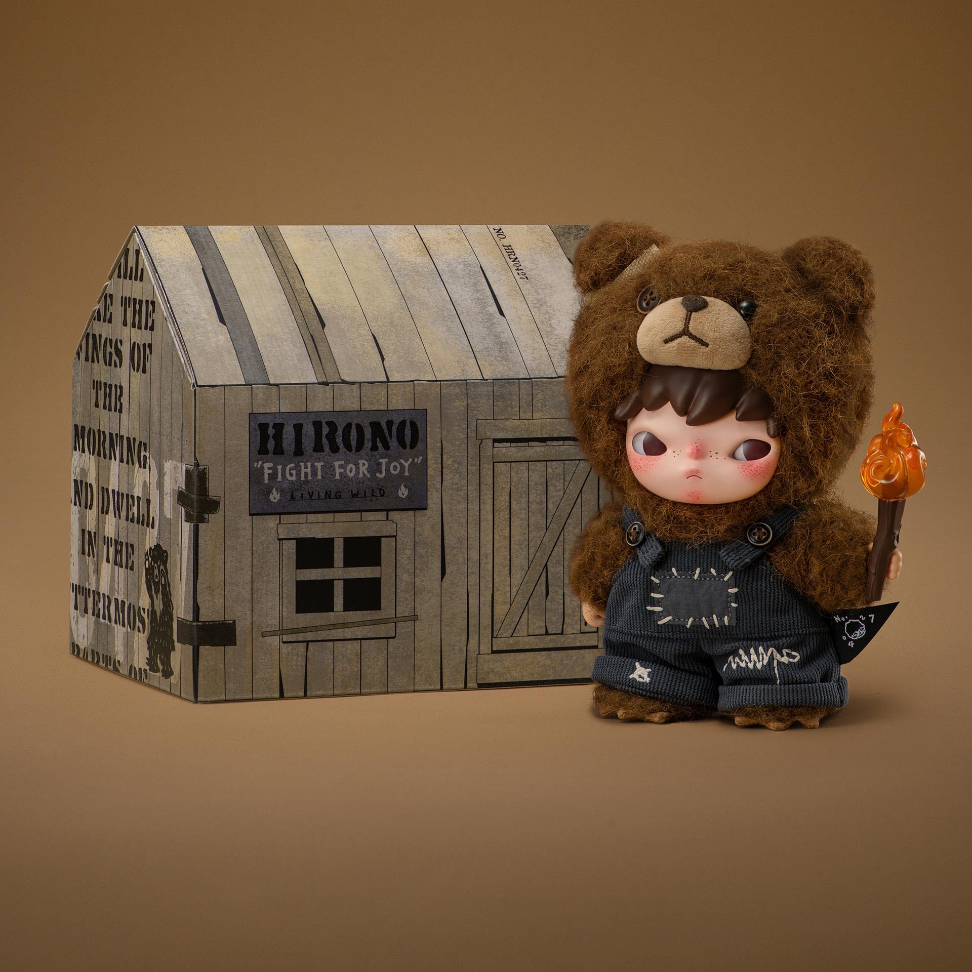 POP MART Hirono Living Wild Fight For Joy Plush Doll 6.3 Inches Collectible Toys Home Decorations, Holiday Birthday Gifts For Girls And Boys, Toys & Games