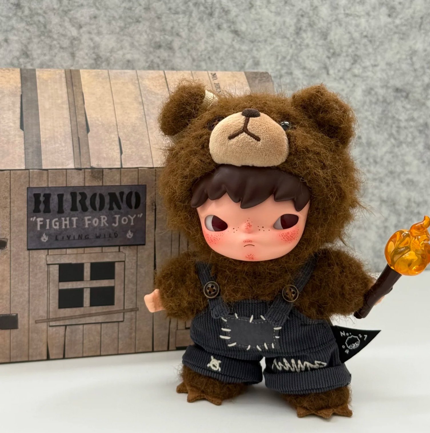 Authentic POPMART Hirono Living Wild Fight For Joy Plush Doll NEW