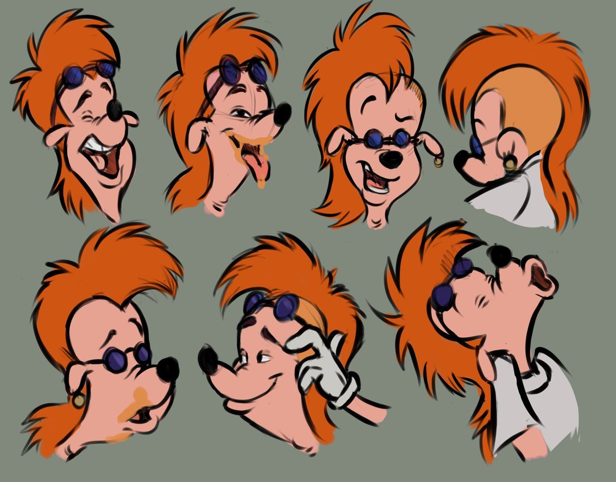 Practicing expressions with bobby from the Goofy Movie