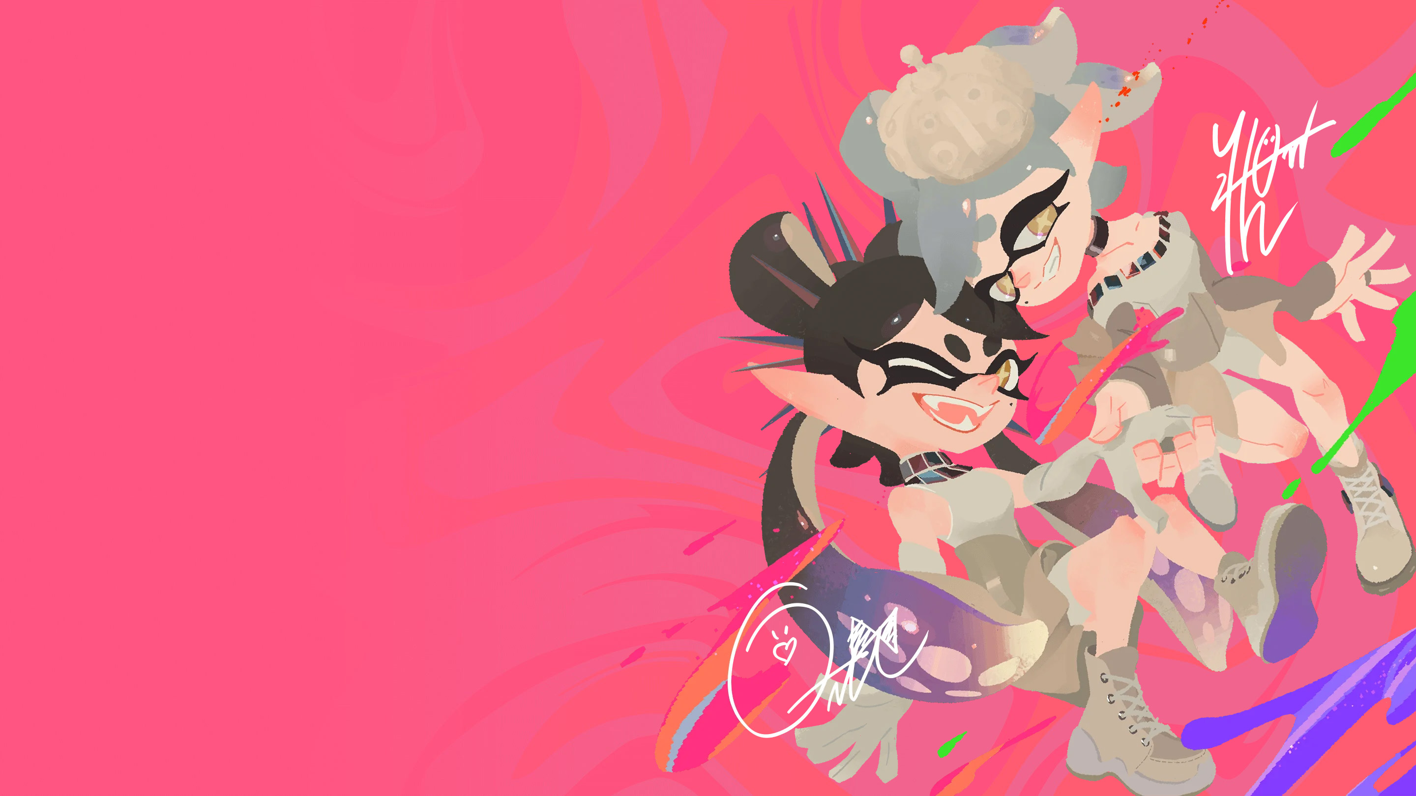 Splatoon Squad HD Wallpaper: Inked Style and Vibrant Vibes