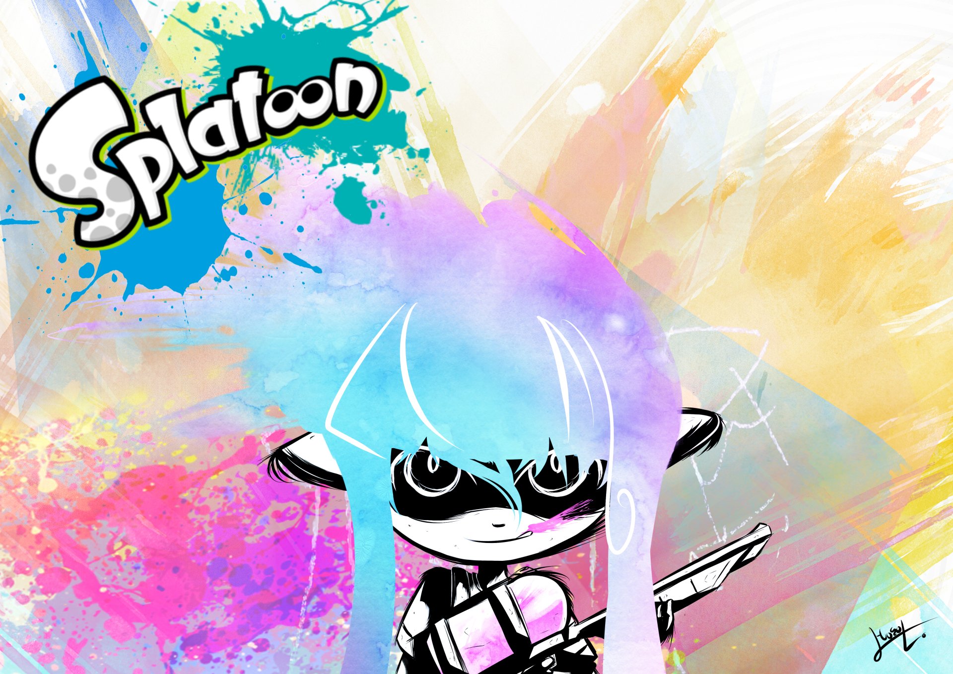 Splatoon HD Wallpaper Inkling Art