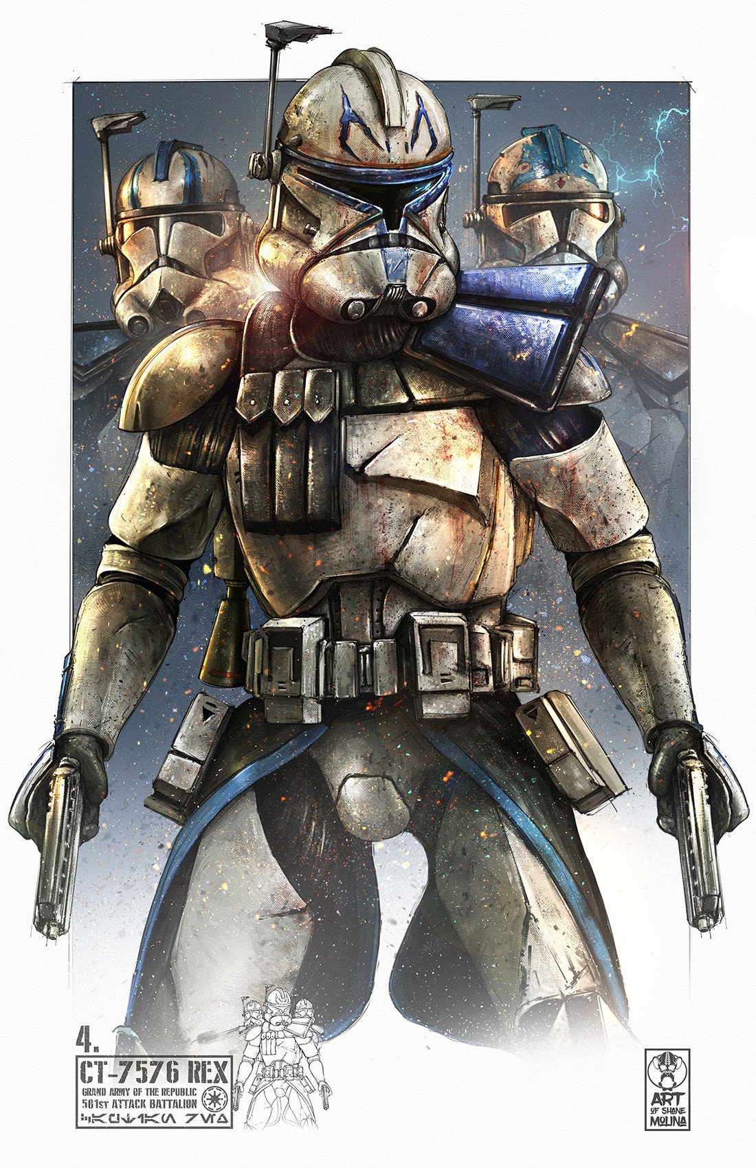 Download Star Wars: The Clone Wars Captain Rex Sci Fi Star Wars Art