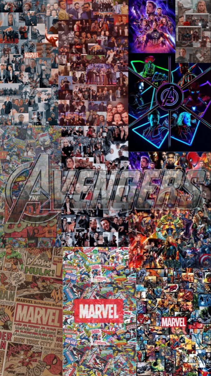 Marvel collage wallpaper