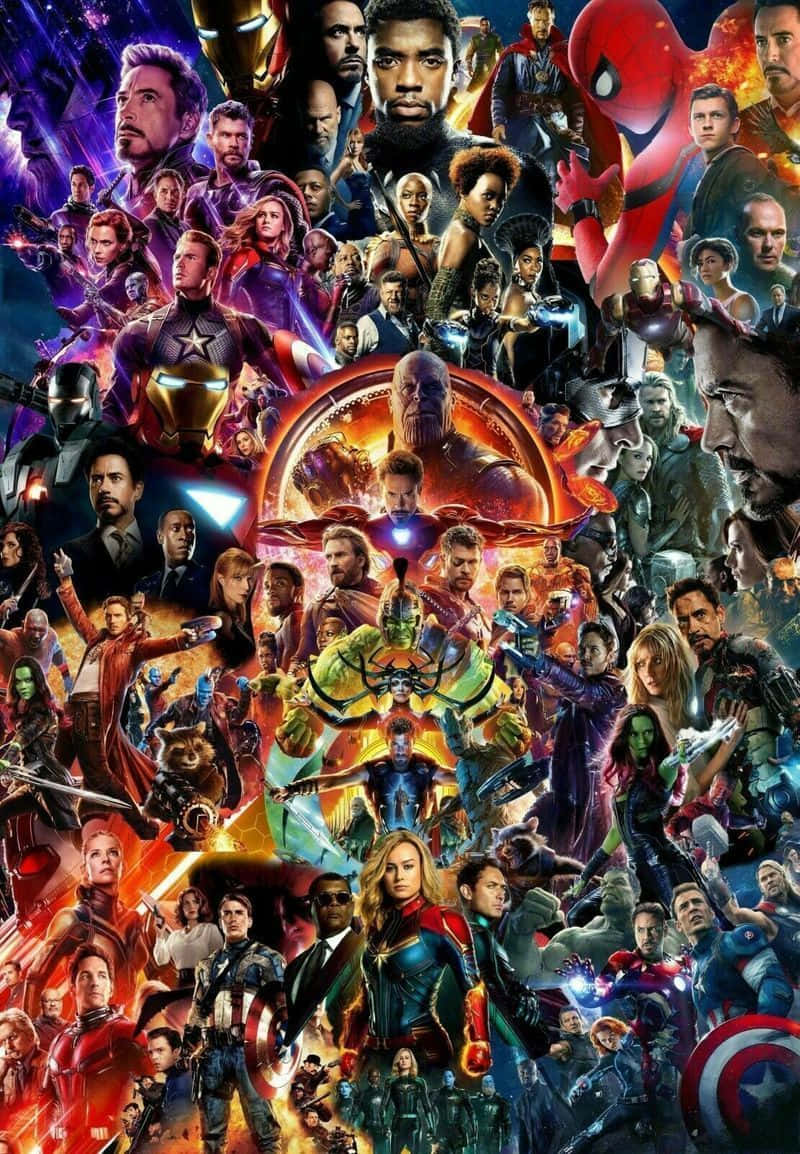 Download Avengers Endgame Superhero Collage Wallpaper