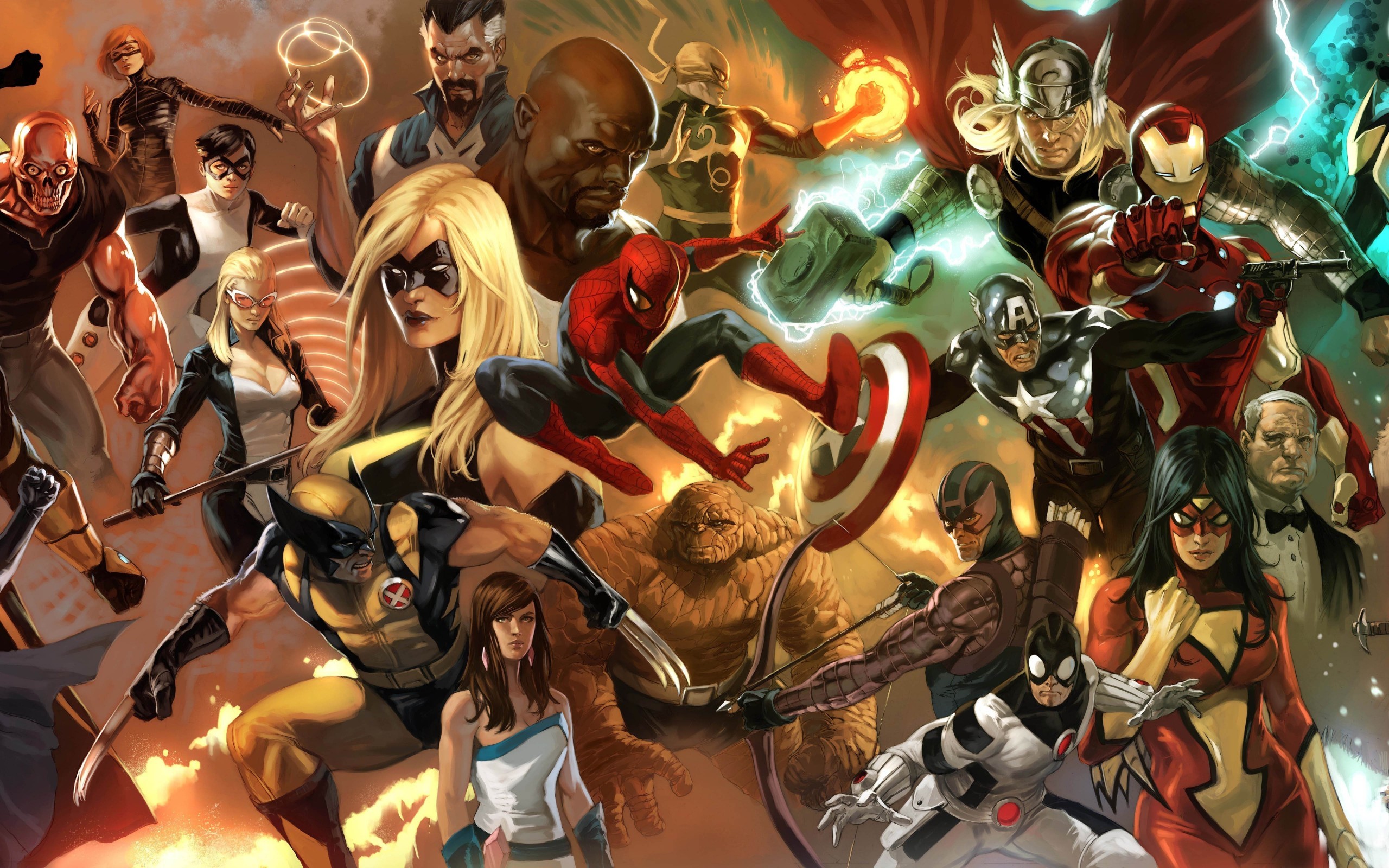 Marvel Heroes HD Wallpaper: Epic Collage of Legends