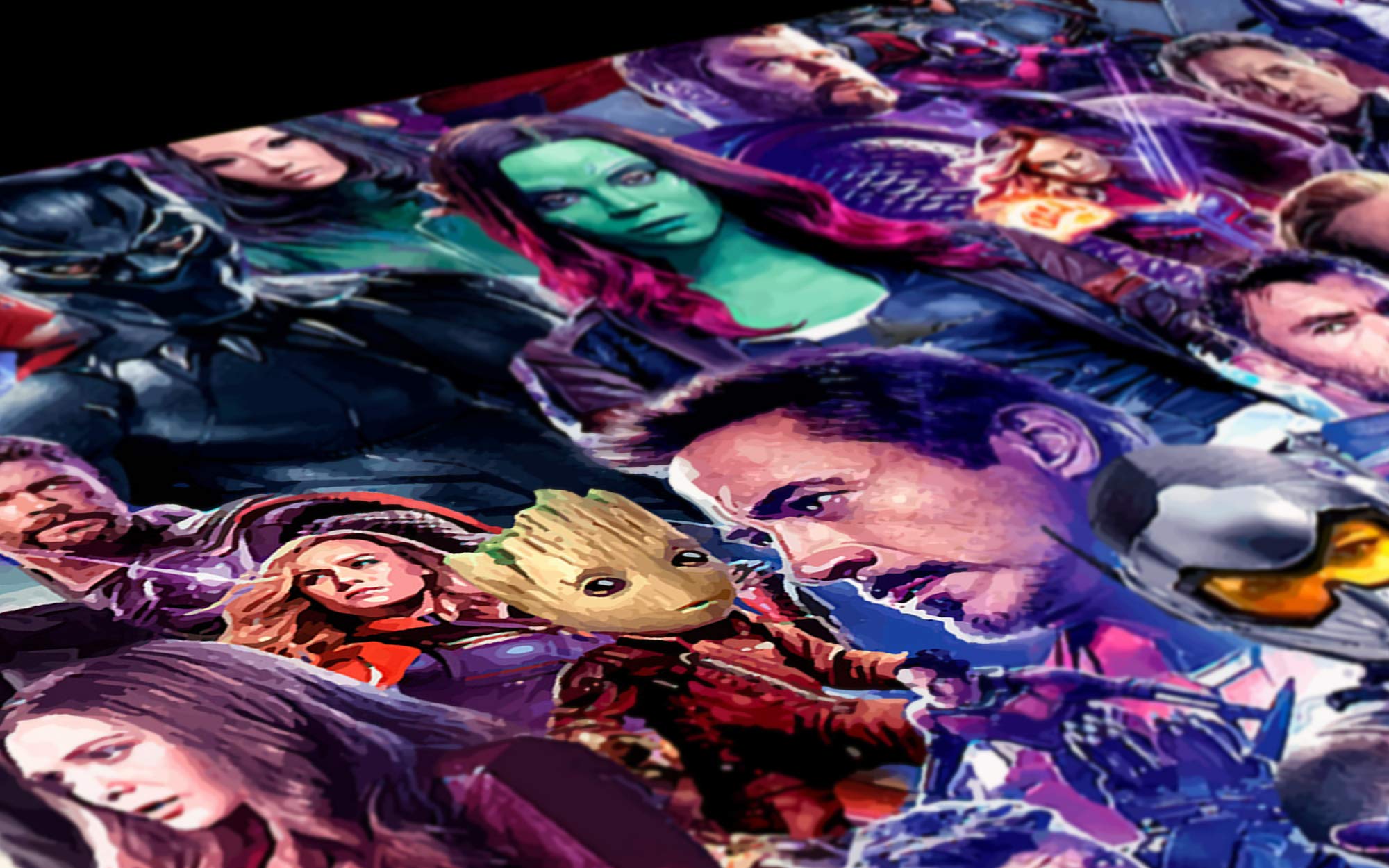 Marvel Avengers Superhero Watercolor Art Print Collage 11x14 (Unframed). Perfect for Boys Room Decor. All Heroes Included: Posters & Prints