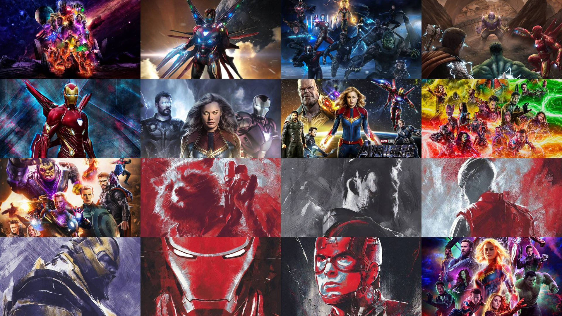 Download 4k Avengers Collage Wallpaper