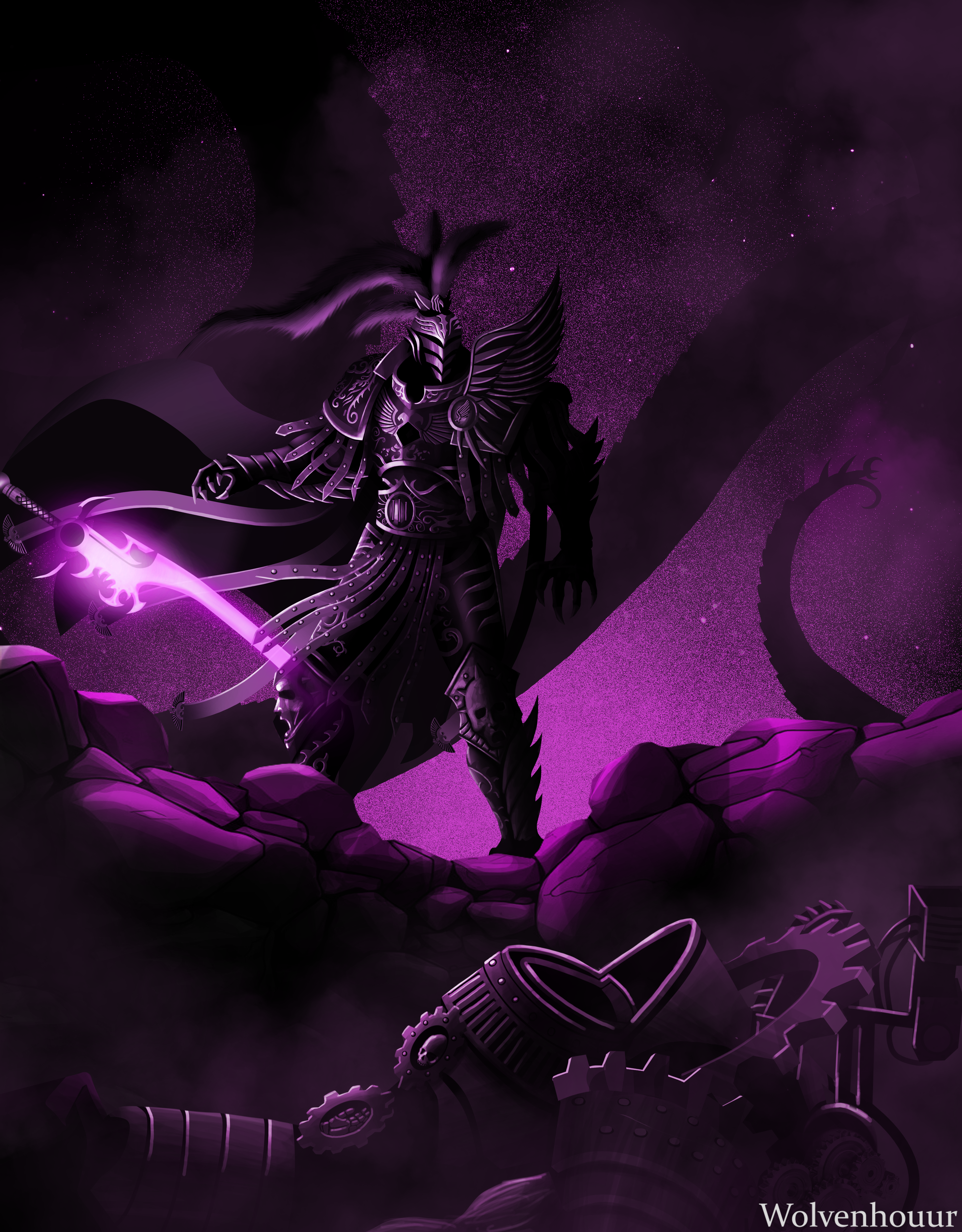 Rework of Fulgrim slays Ferrus Manus. 2022 Vs 2024. Wallpaper for you guys