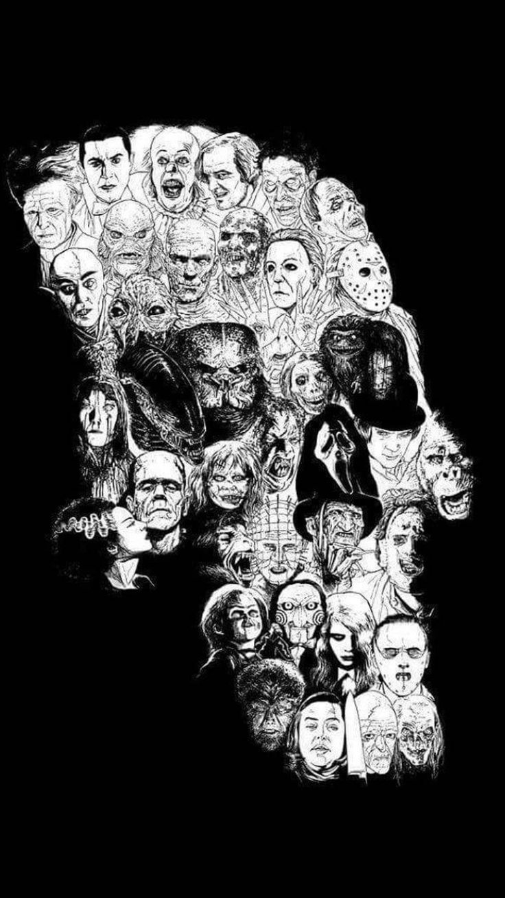 Classic horror phone wallpaper