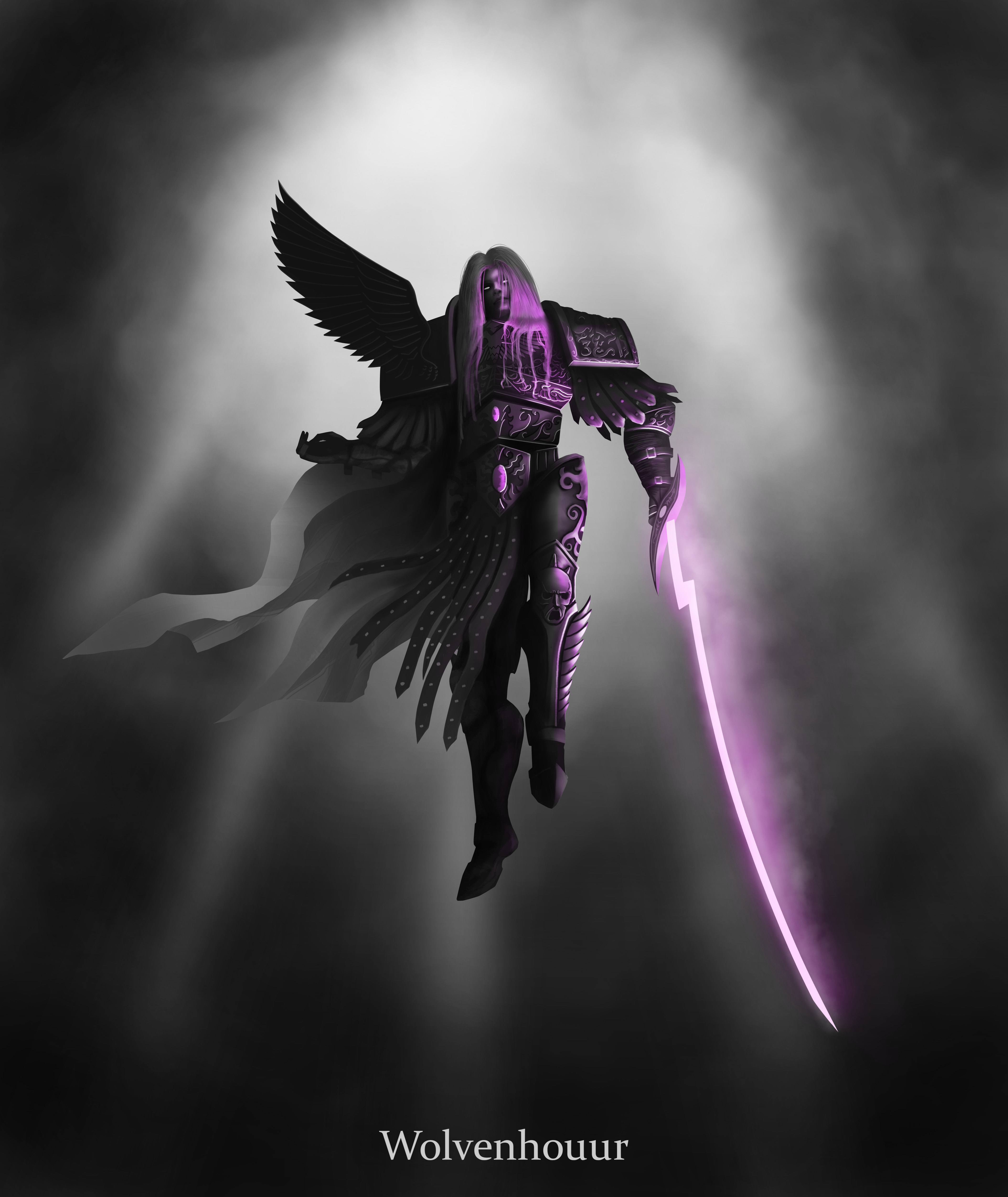Dark Ascension of Fulgrim. Inspired by Sephiroth from Final Fantasy. Wallpaper for y'all. I also accept commissions if interested
