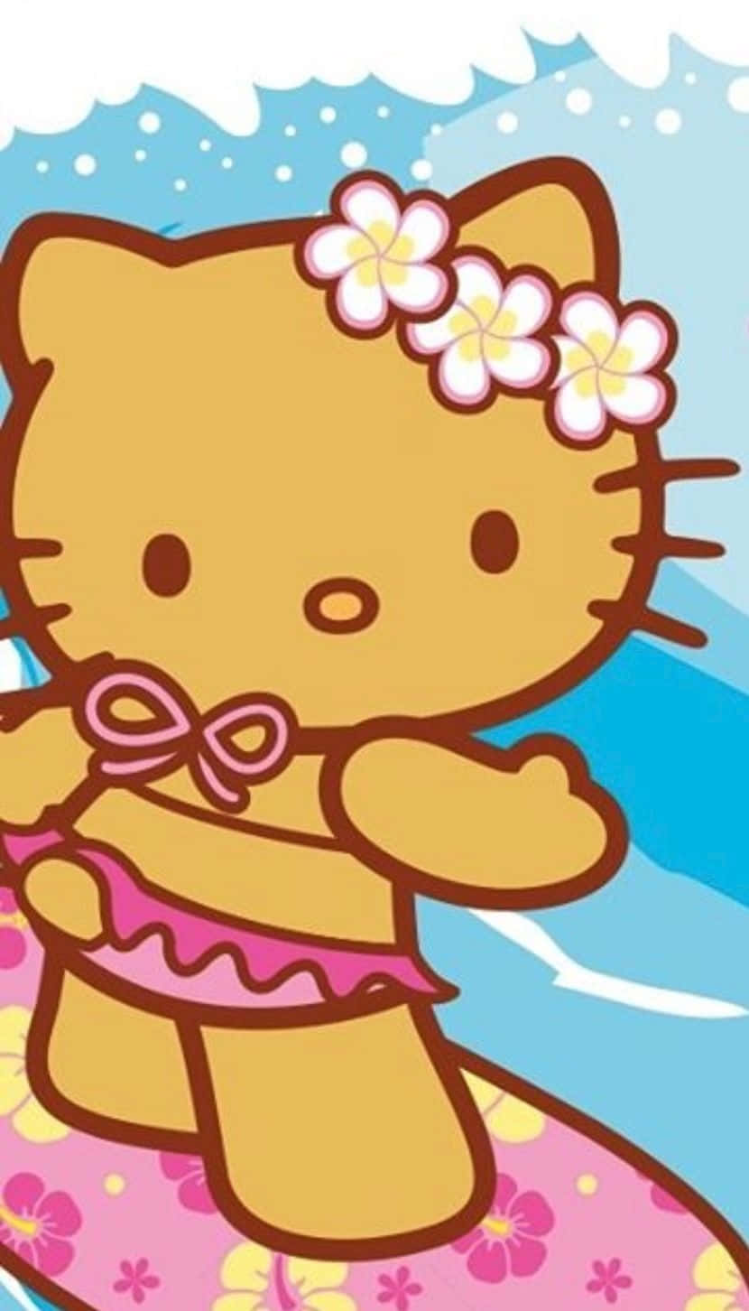 Download Hawaiian Theme Hello Kitty Wallpaper