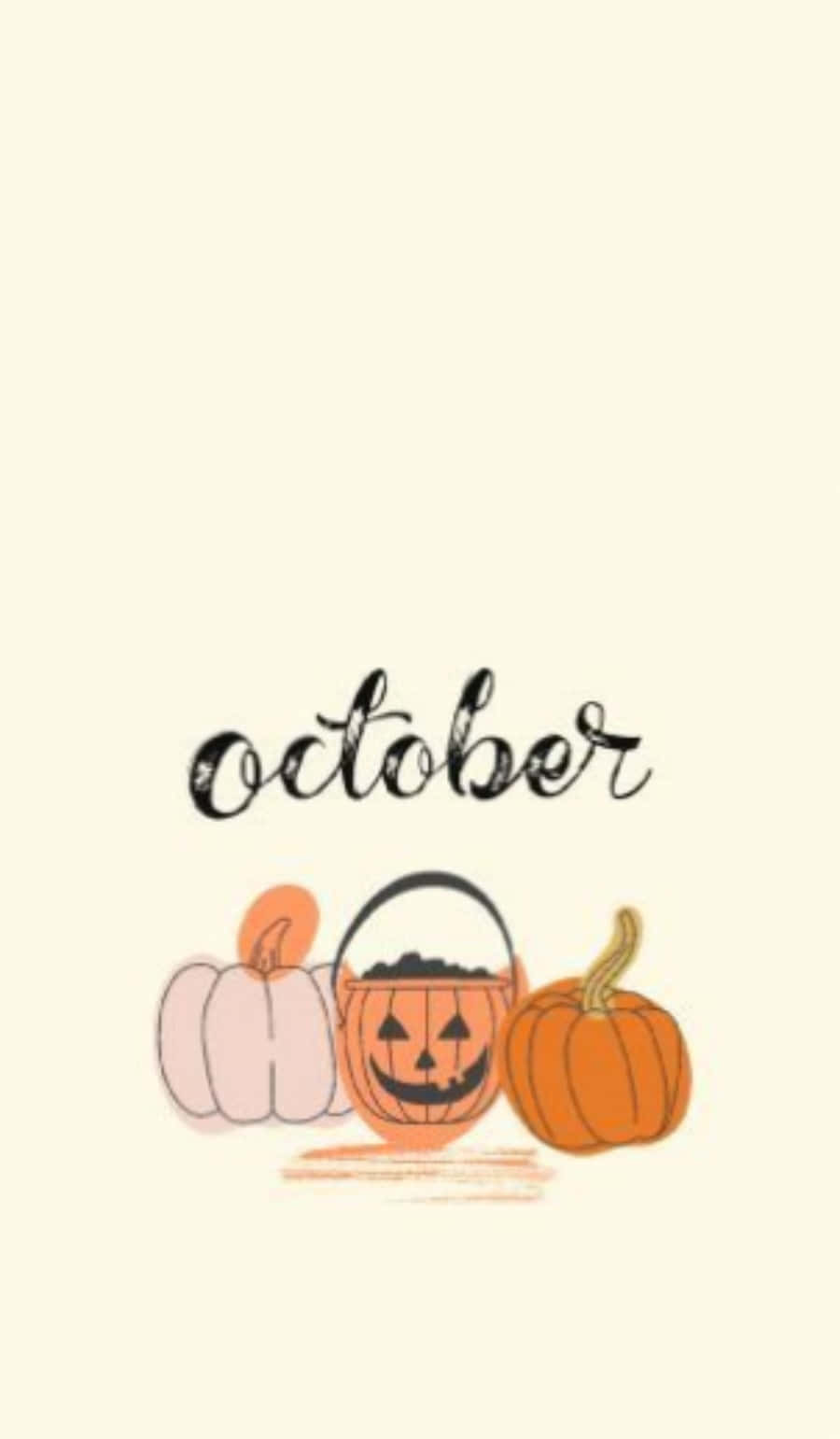 Download October Aesthetic Halloween Pumpkins Wallpaper