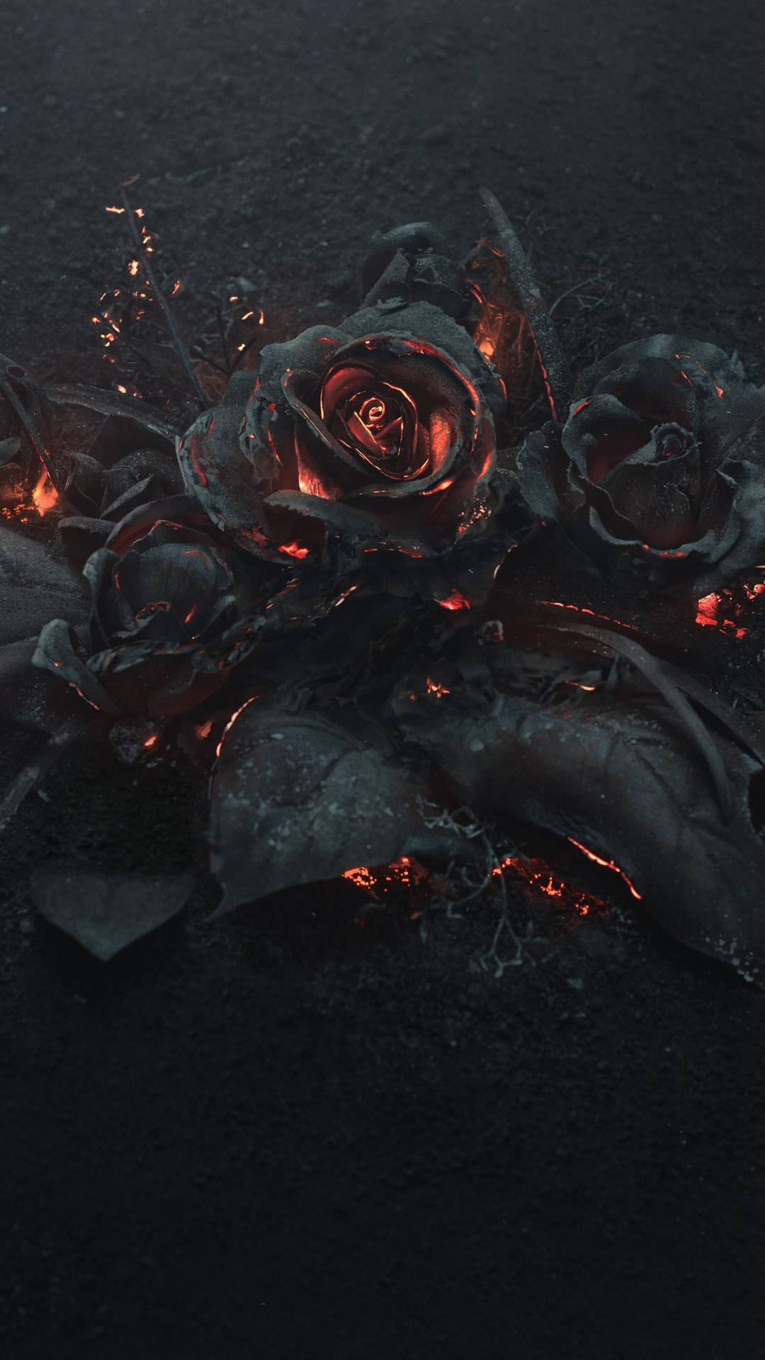Download Burning Roses 4k Ultra iPhone Wallpaper
