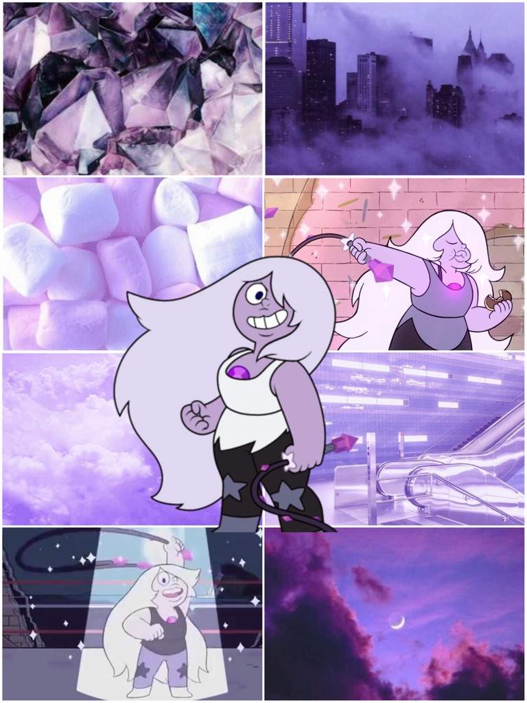 I tried making an Amethyst aesthetic. Steven Universe Amino