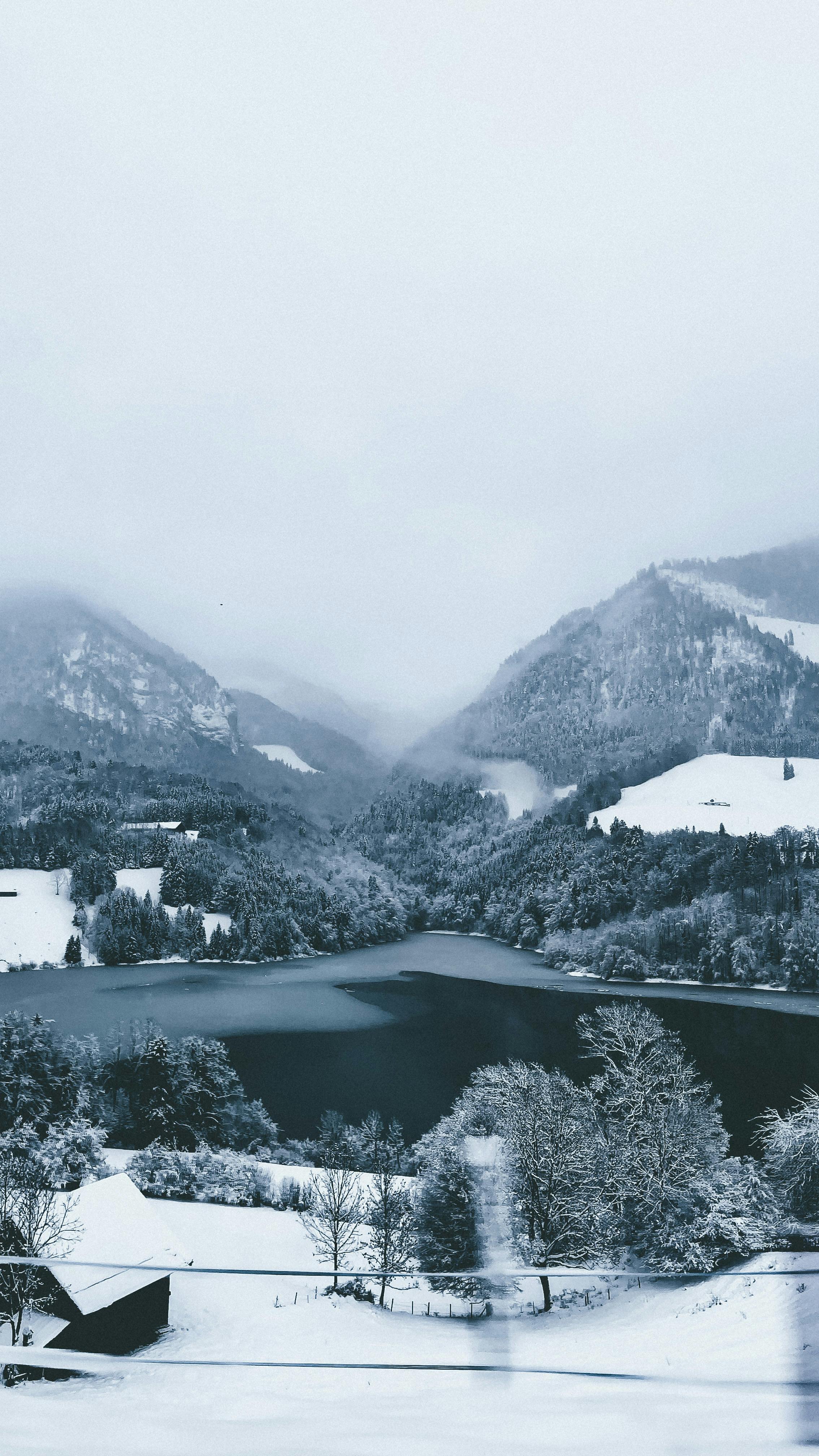 Snowy Winter Landscape in Seoul, South Korea · Free