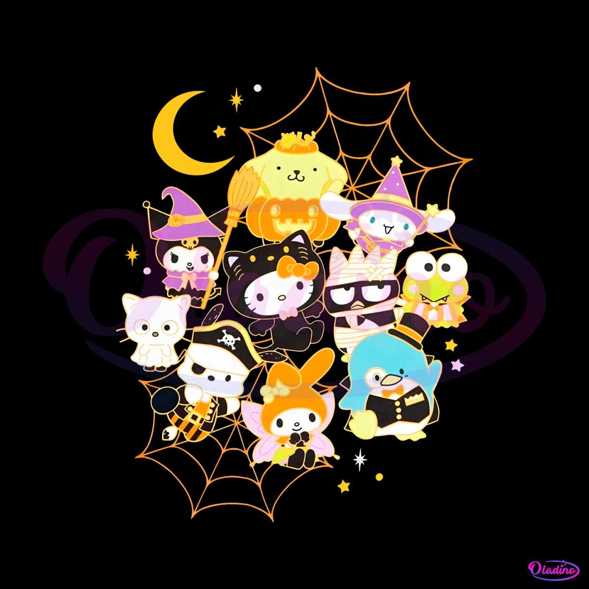 Hello Kitty And Friends Halloween PNG Sublimation File