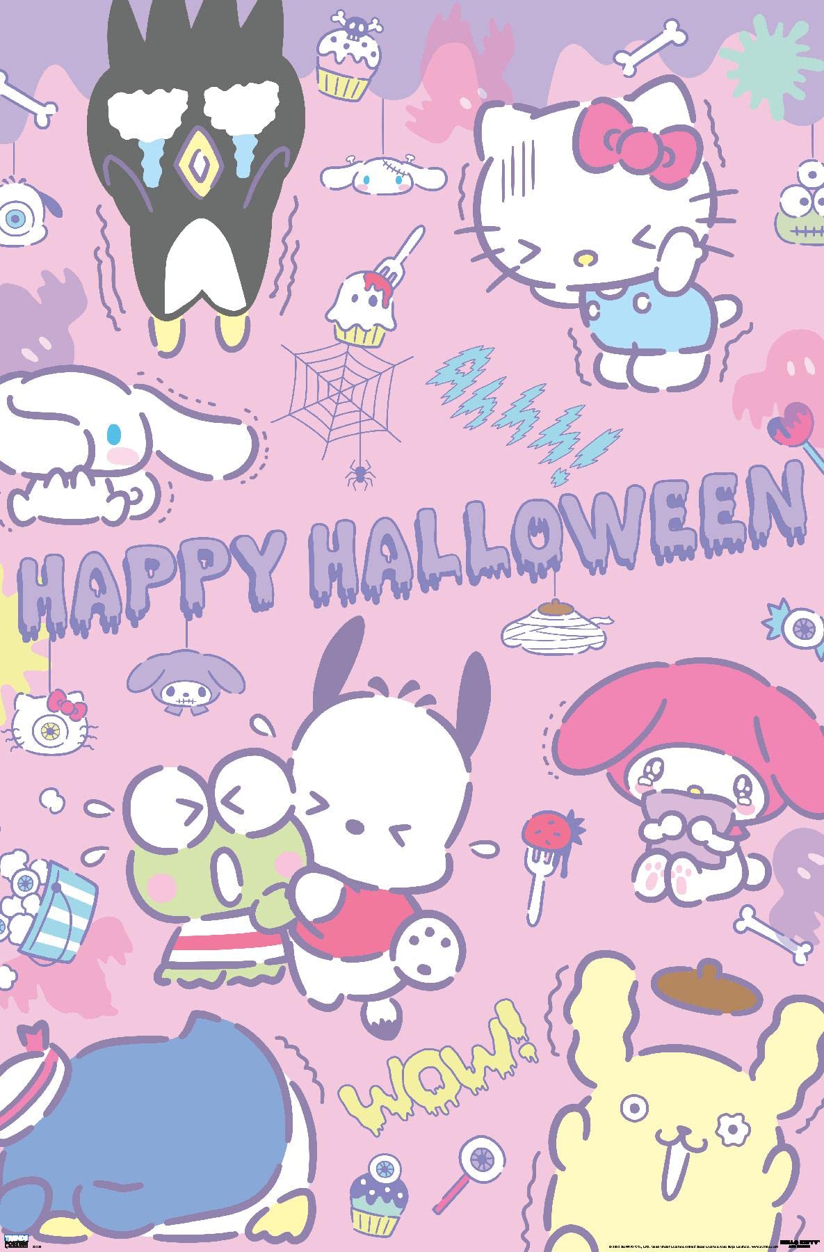 Trends International Hello Kitty and Friends: 20 Kawaii Horror Wall Poster, 34L x 22.4W, Premium Unframed Version: Posters & Prints