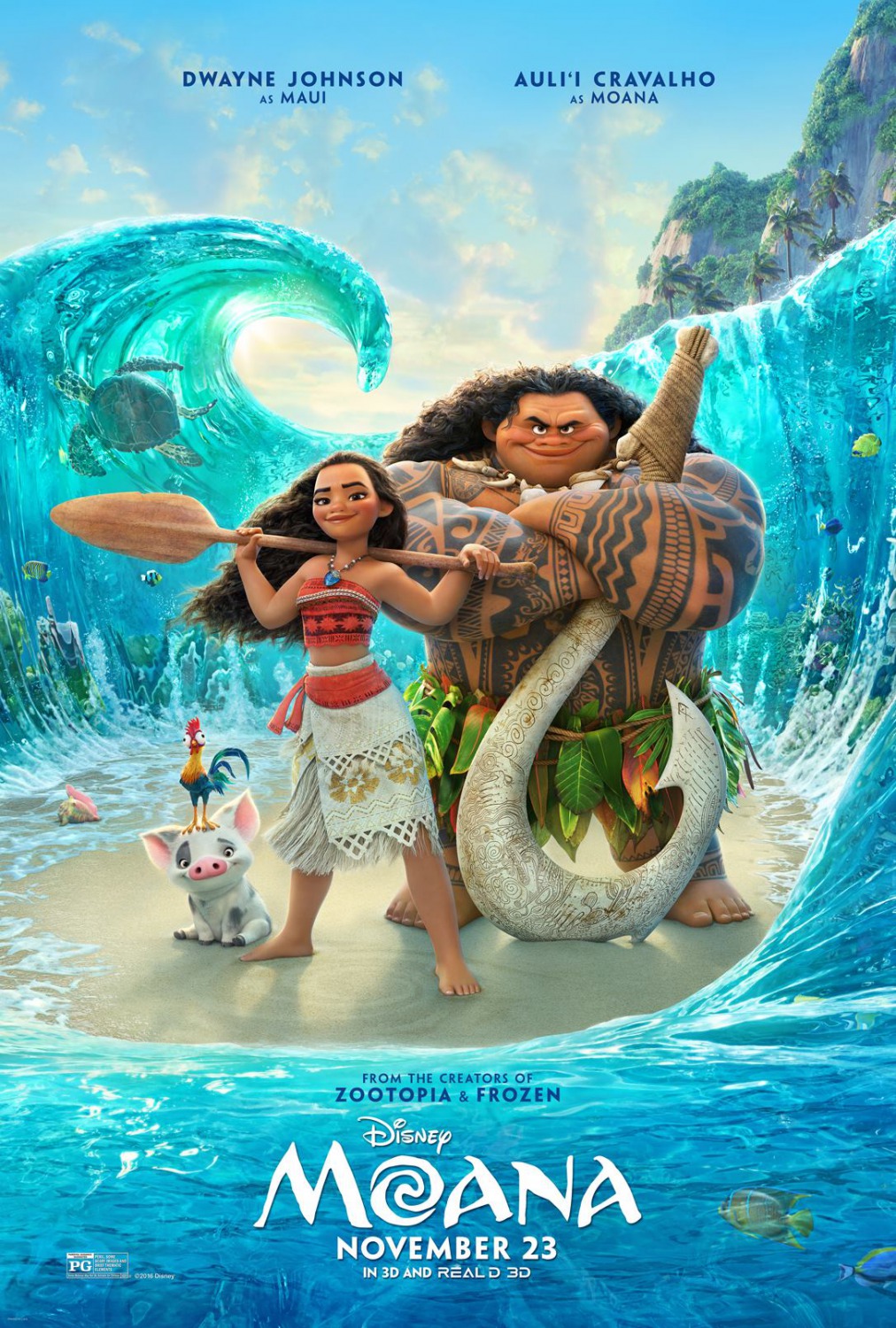 New Posters for Disney's Moana. Teaser Trailer