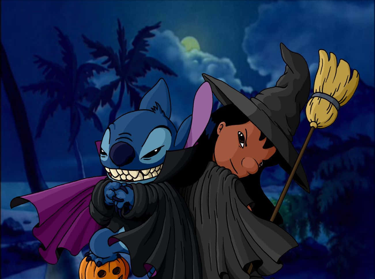 Stitch Halloween Background