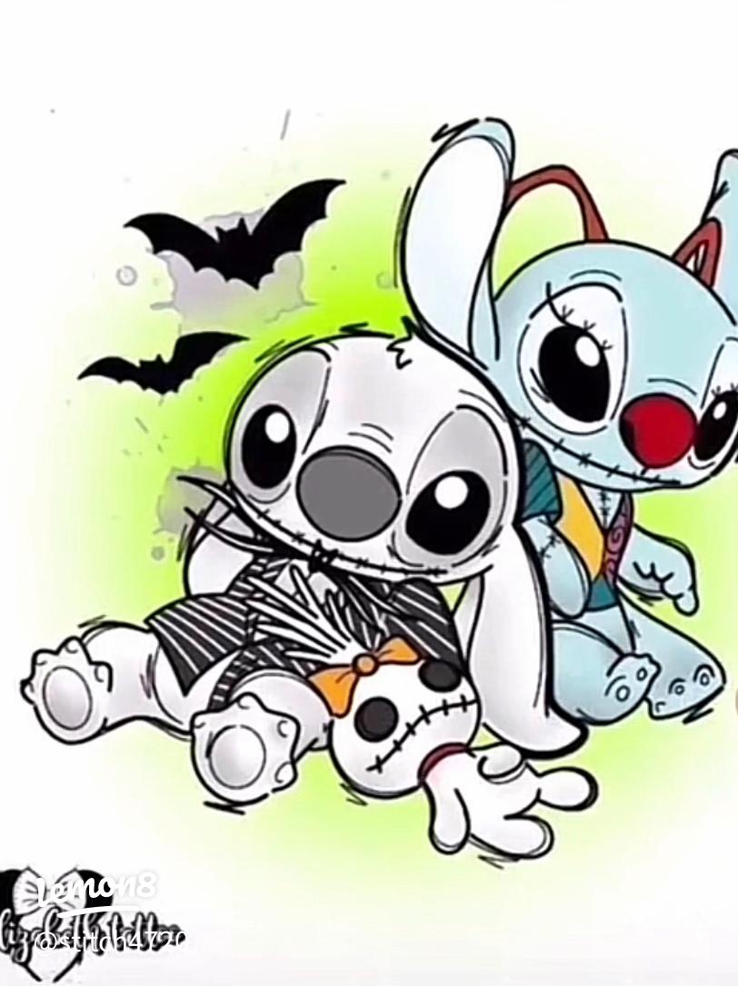 Spooky Stitch Halloween Wallpaper