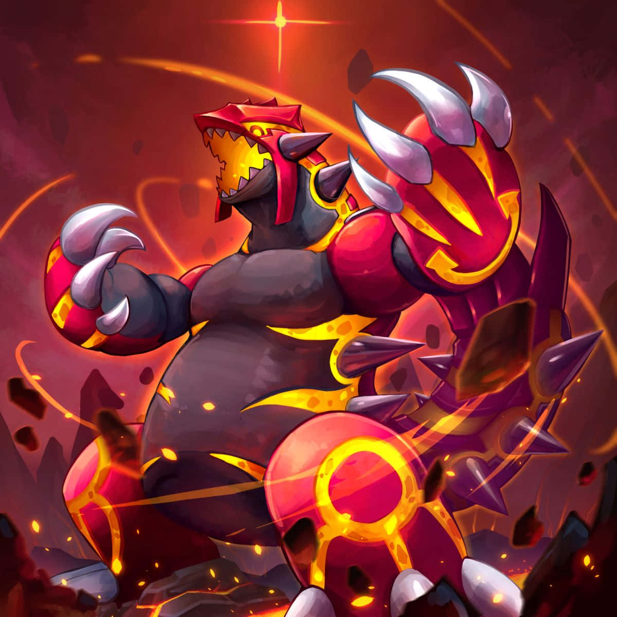 Download Primal Groudon Roaring Wallpaper